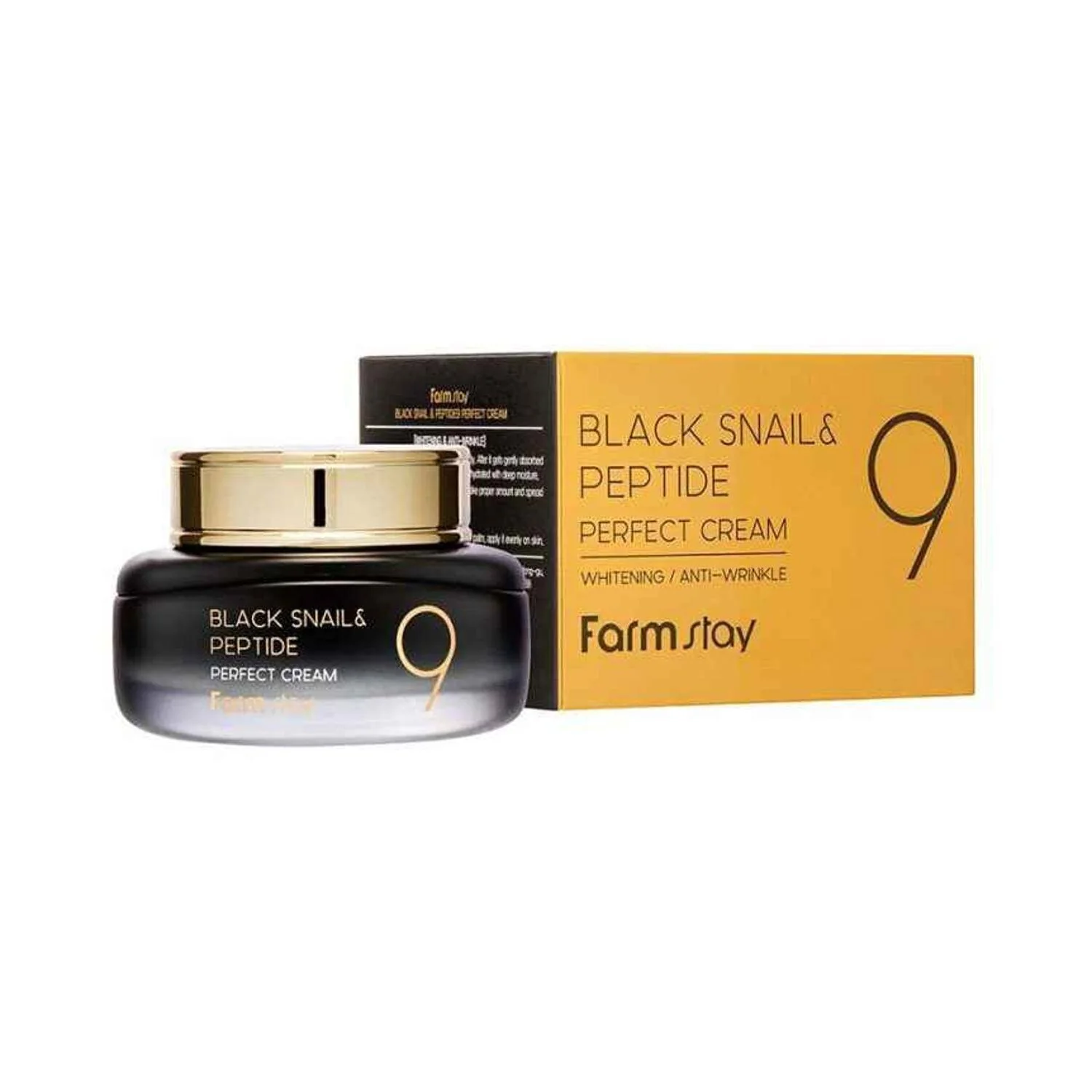 Farm Stay Black Snail & Peptide9 Perfect Cream 55ml  Fixed Size - Olabens