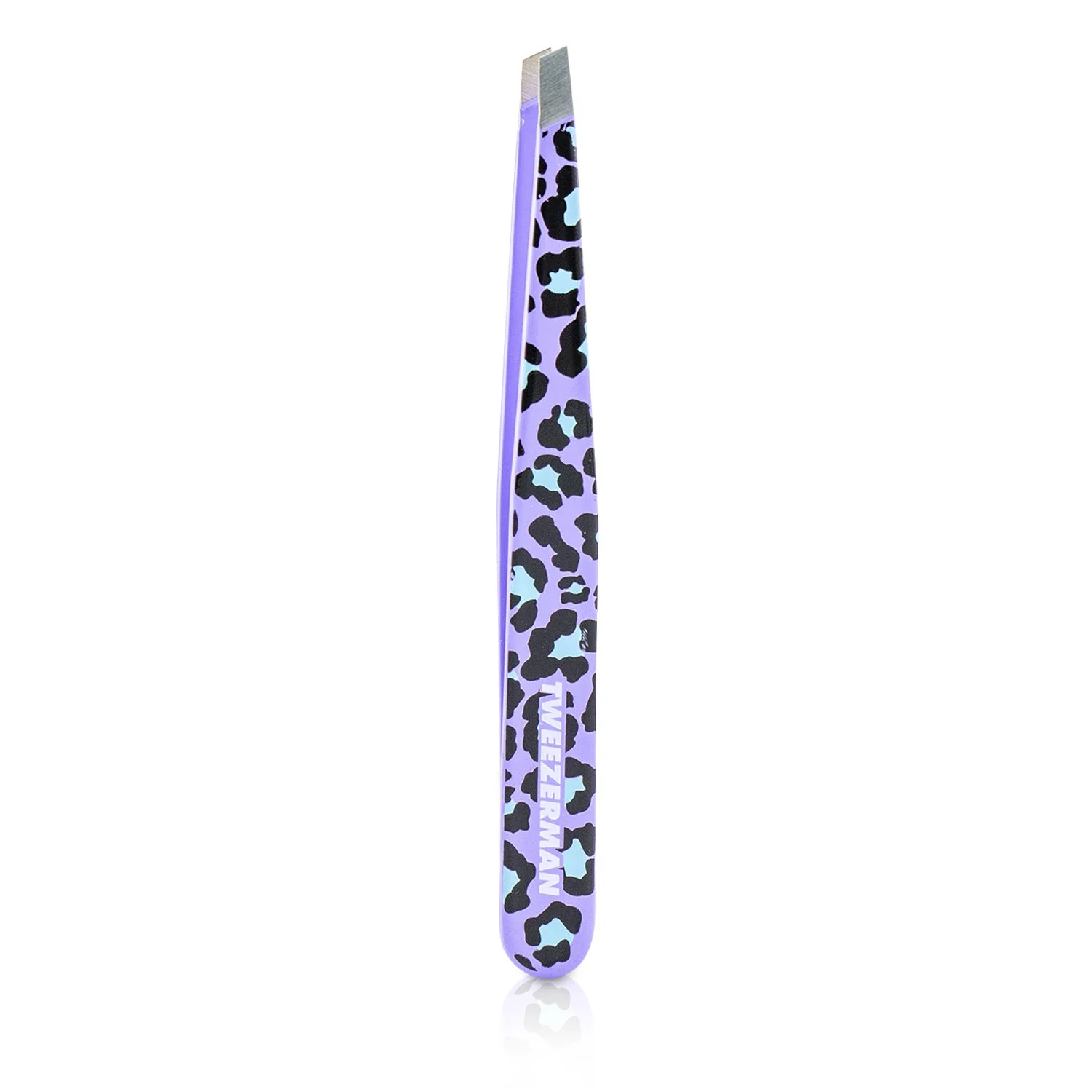 Tweezerman Slant Tweezer (Pattern Prints) - Animal Print/ Purple Leopard - Olabens