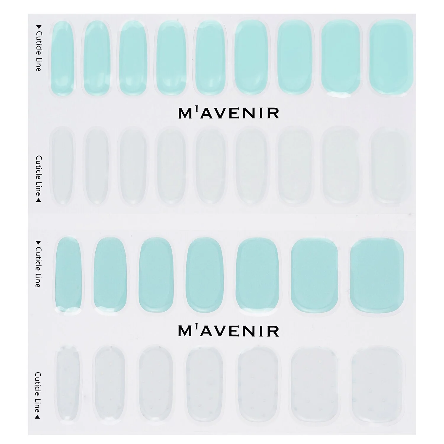Mavenir Nail Sticker (Assorted Colour) - # Mintnic Nail  32pcs - Olabens