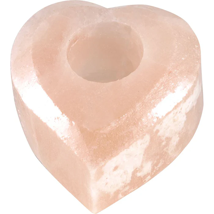 SaltCo Salt Crystal Tea Light Heart - Olabens