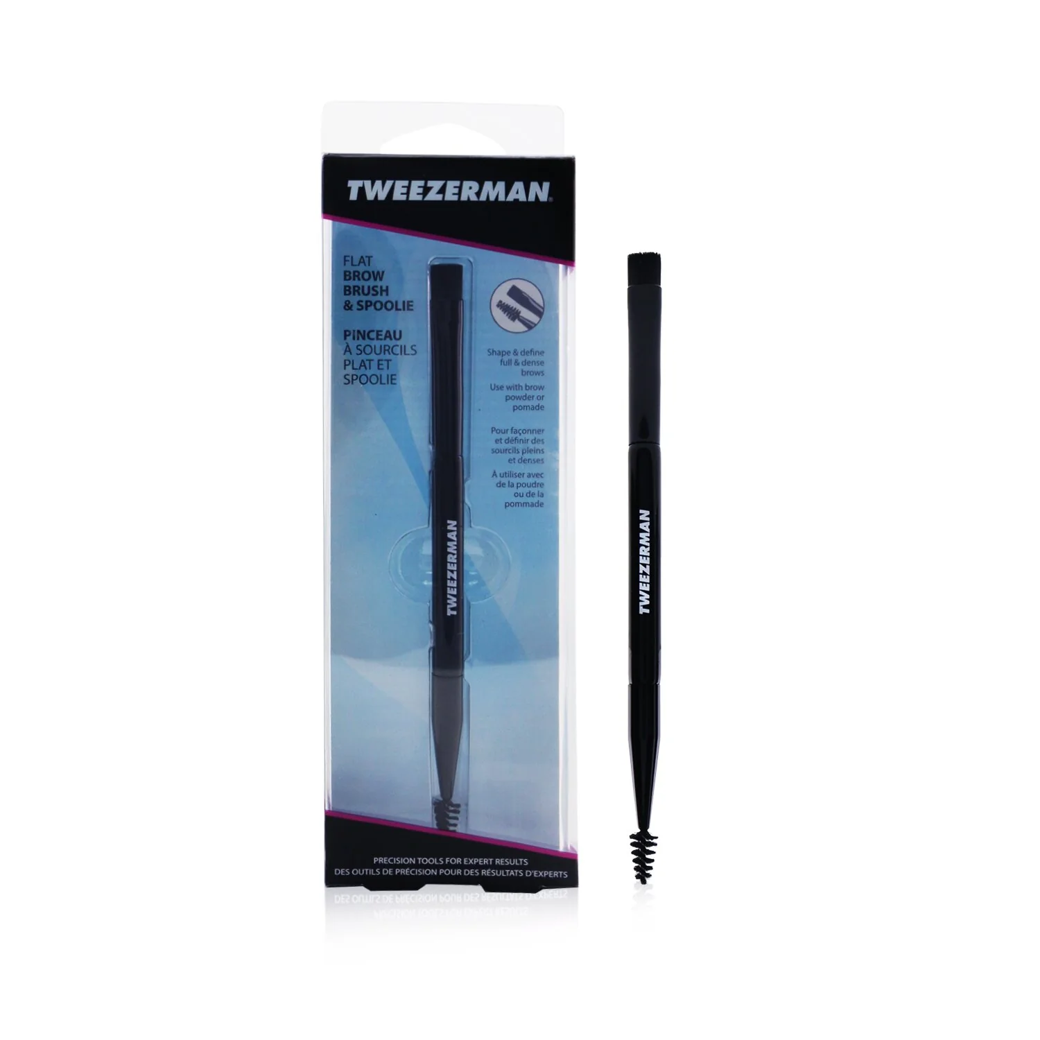 Tweezerman Flat Brow Brush & Spoolie - Olabens