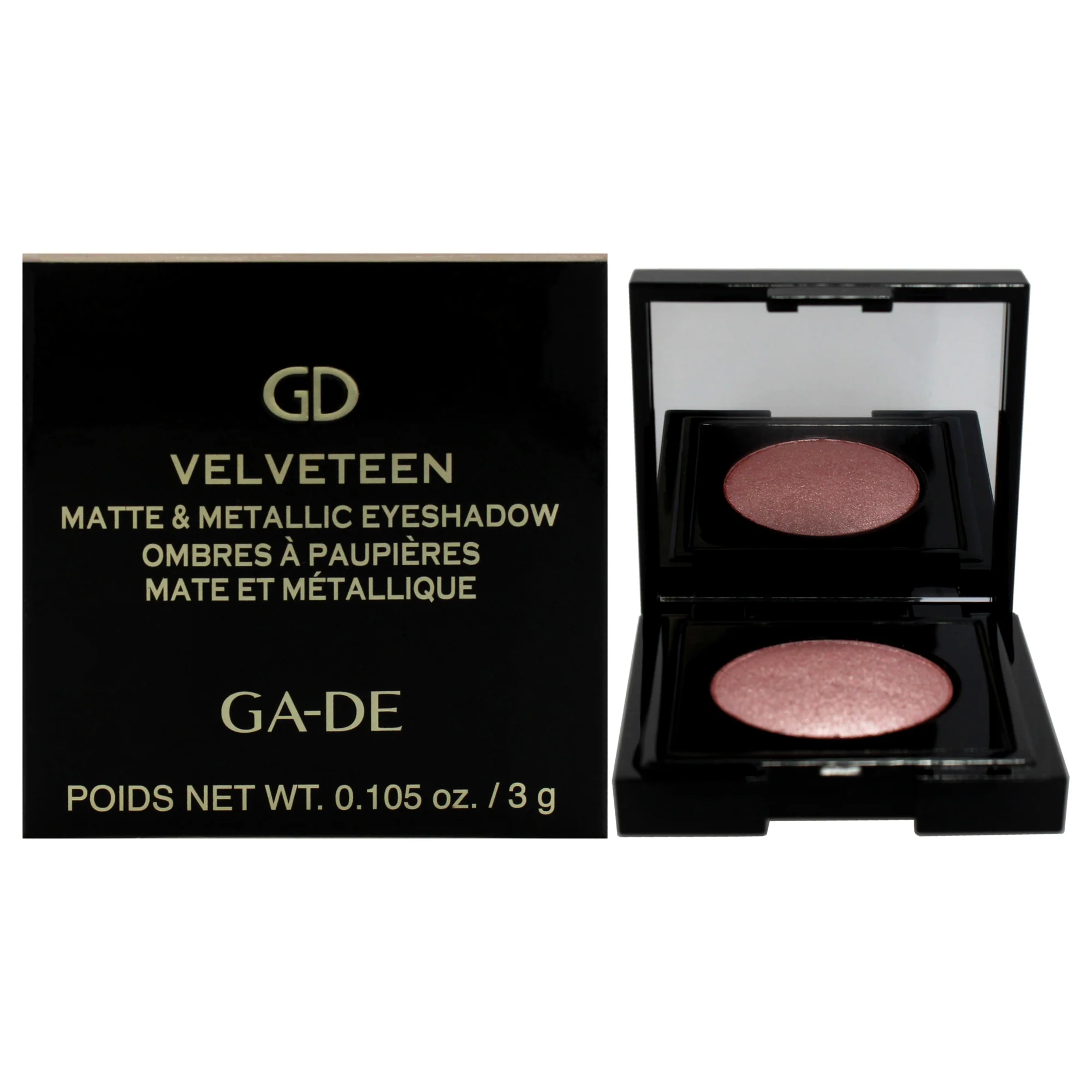 Velveteen Matte and Metallic Eyeshadow - 223 Velvet Rose by GA-DE for Women - 0.105 oz Eye Shadow - Olabens