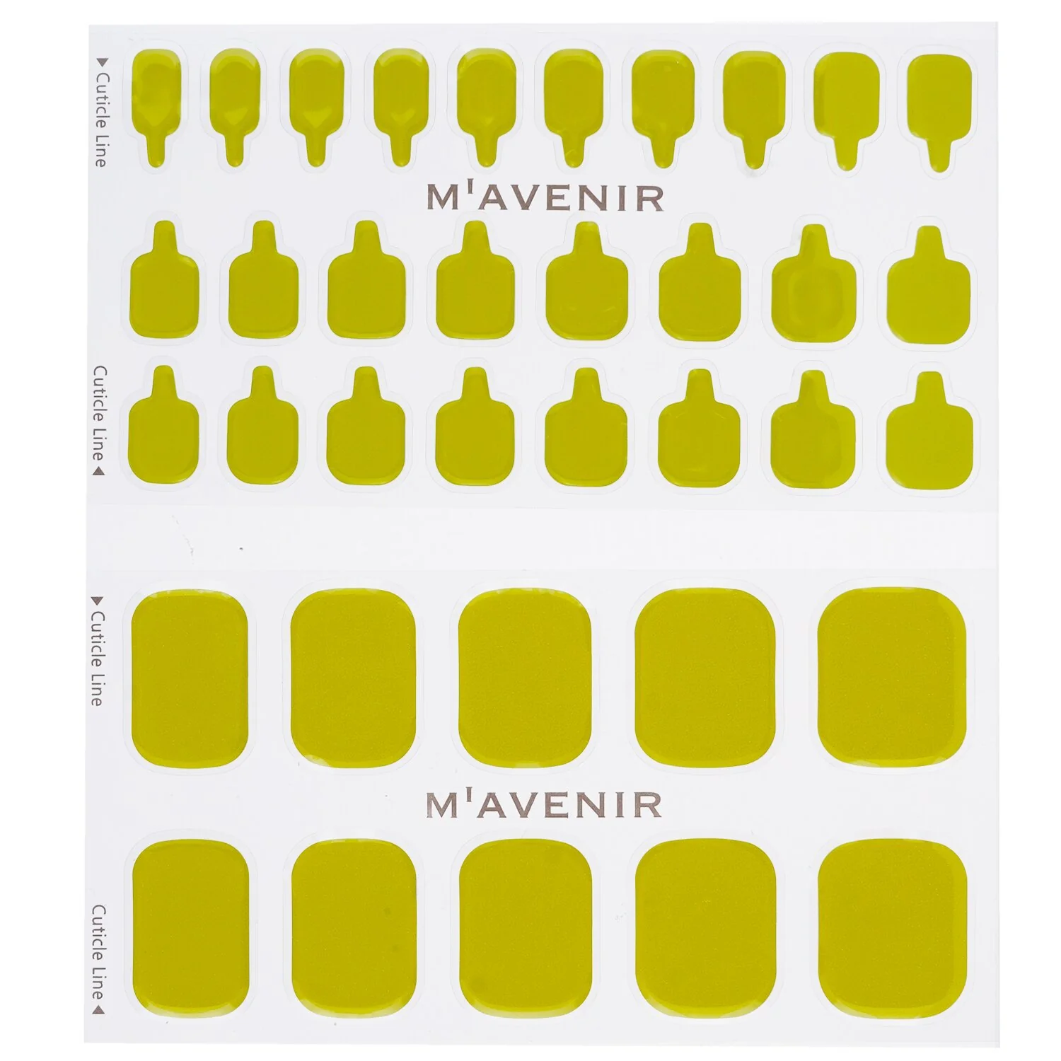 Mavenir Nail Sticker (Green) - # Extra Olive Pedi  36pcs - Olabens