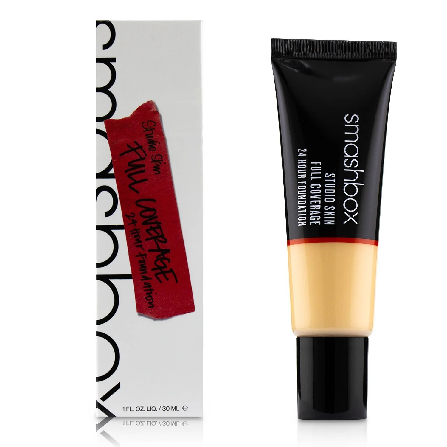 Smashbox Studio Skin Full Coverage 24 Hour Foundation - # 2.4 Light Medium With Warm Peach Undertone  30ml/1oz - Olabens