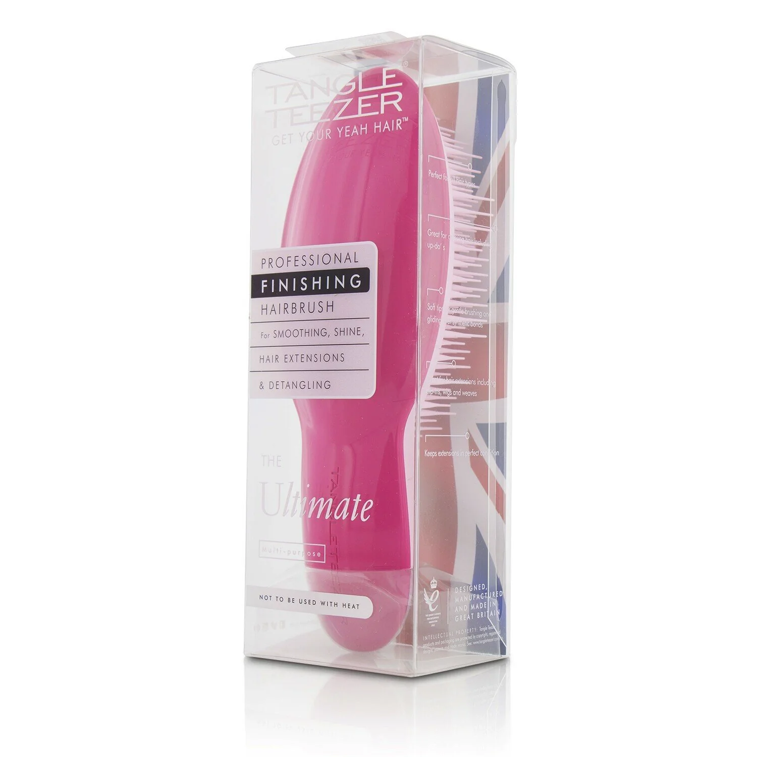 Tangle Teezer The Ultimate Professional Finishing Hair Brush - # Pink (For Smoothing, Shine, Hair Extensions & Detangling)  1pc - Olabens