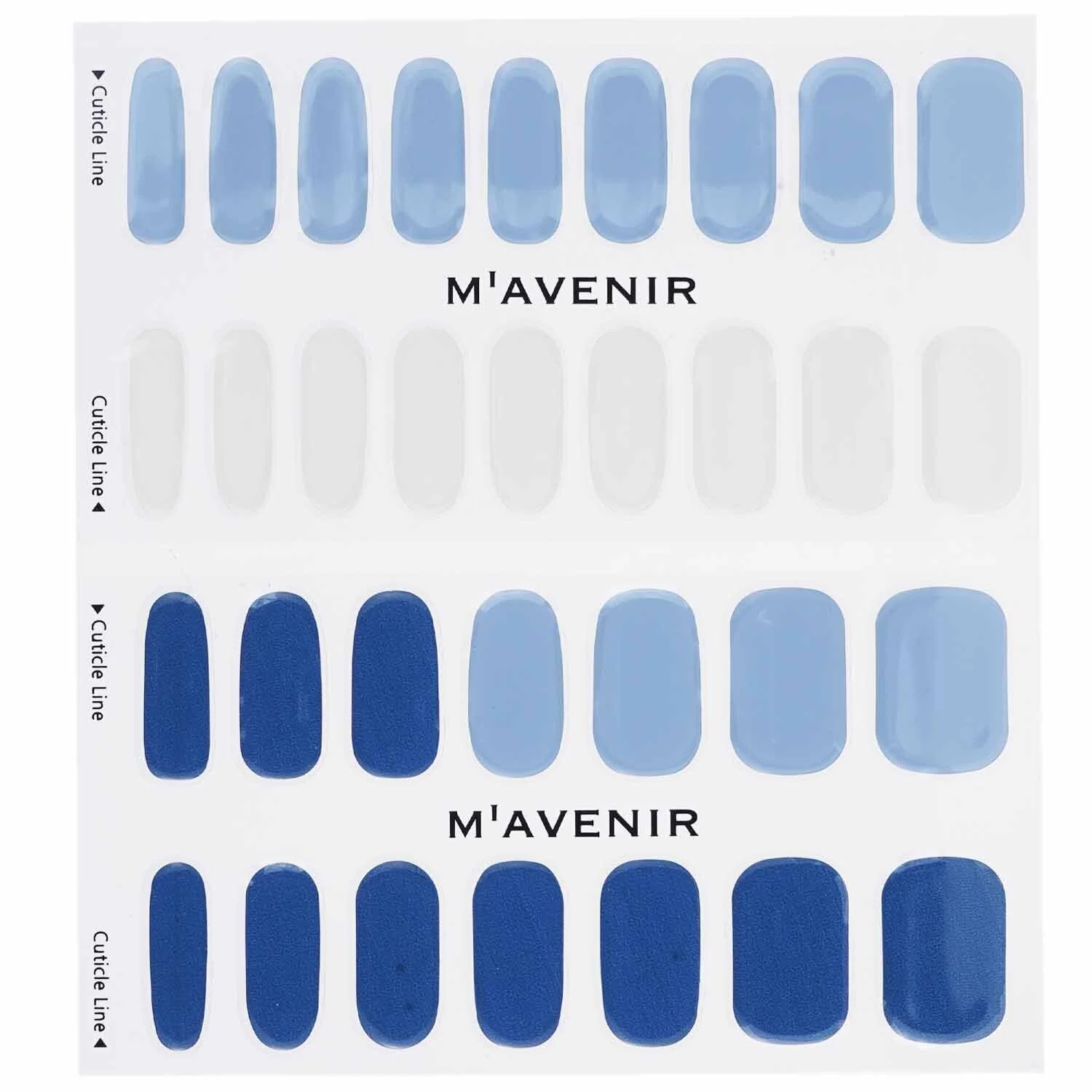 Mavenir Nail Sticker (Blue) - # Rainyblue Nail  32pcs - Olabens