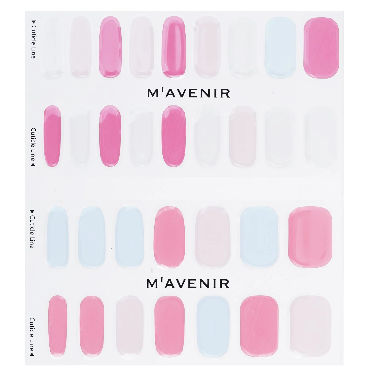 Mavenir Nail Sticker (Assorted Colour) - # Flower Road Nail  32pcs - Olabens