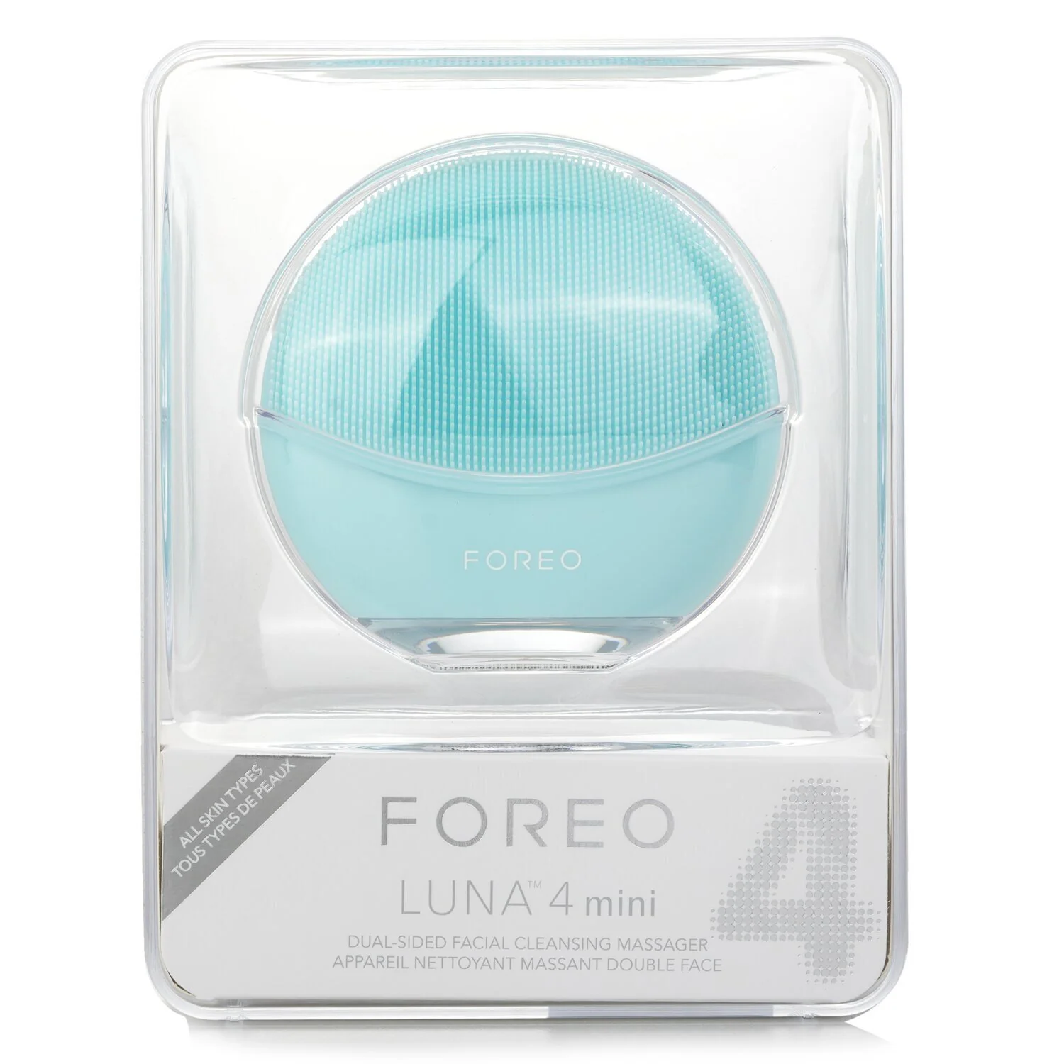FOREO Luna 4 Mini Dual-Sided Facial Cleansing Massager - # Arctic Blue  1pcs - Olabens