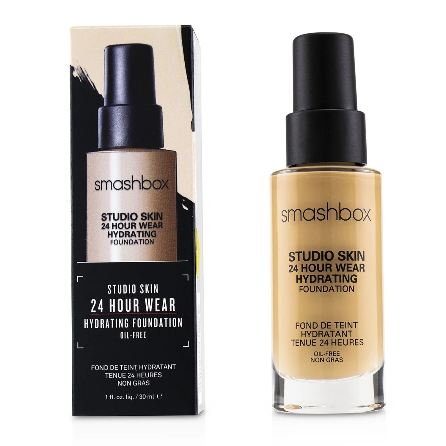 Smashbox Studio Skin 24 Hour Wear Hydrating Foundation - # 3.02 (Medium With Neutral Olive Undertone)  30ml/1oz - Olabens