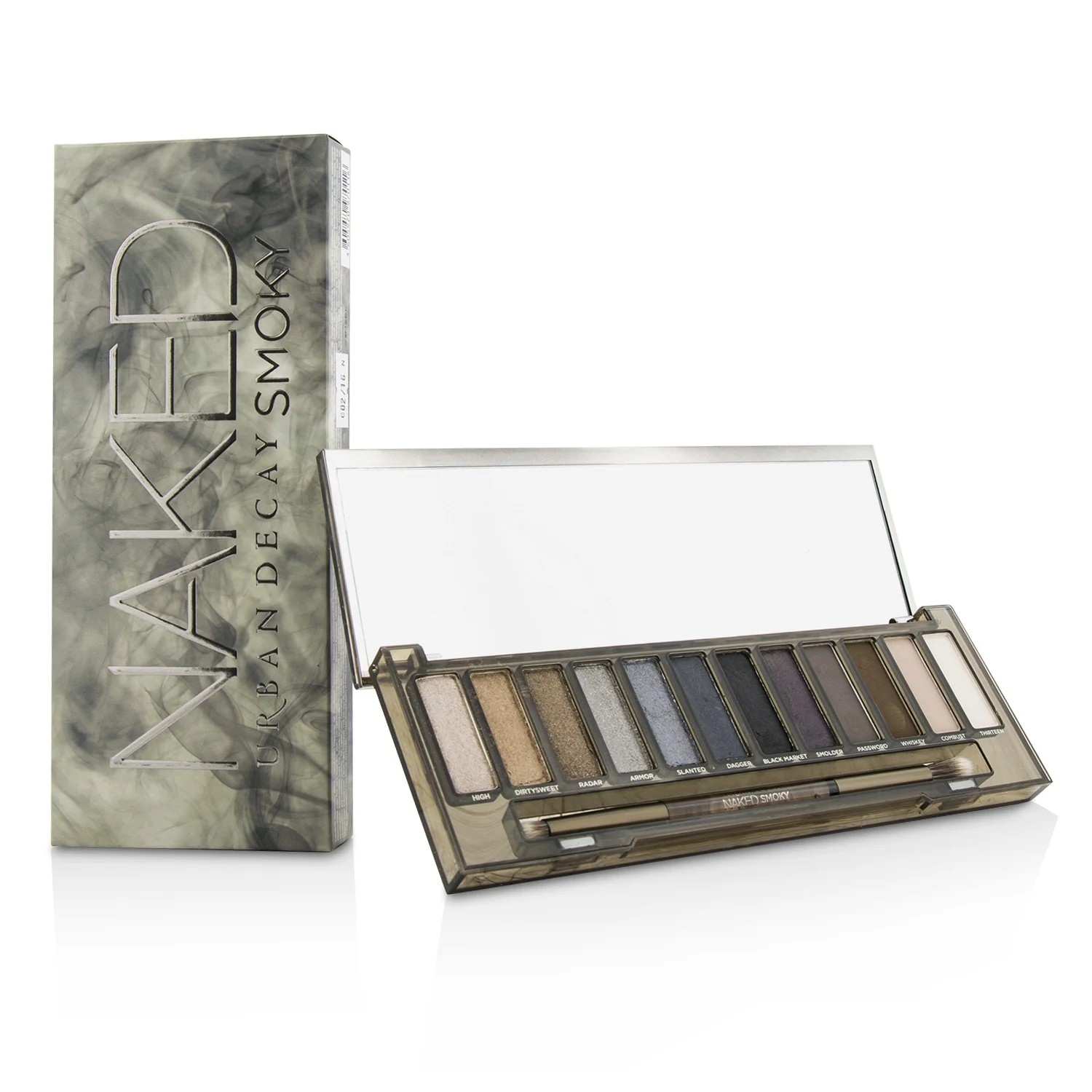 Urban Decay Naked Smoky Eyeshadow Palette (12x Eyeshadow, 1x Doubled Ended Smoky Smudger/Tapered Crease Brush) - Olabens