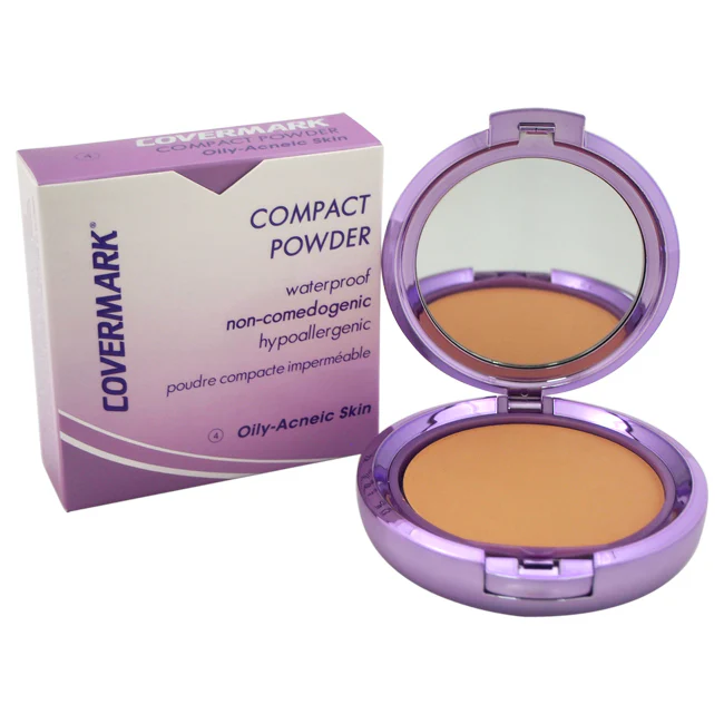 Covermark Compact Powder Waterproof - # 4 - Oily-Acneic Skin by Covermark for Women - 0.35 oz Powder - Olabens