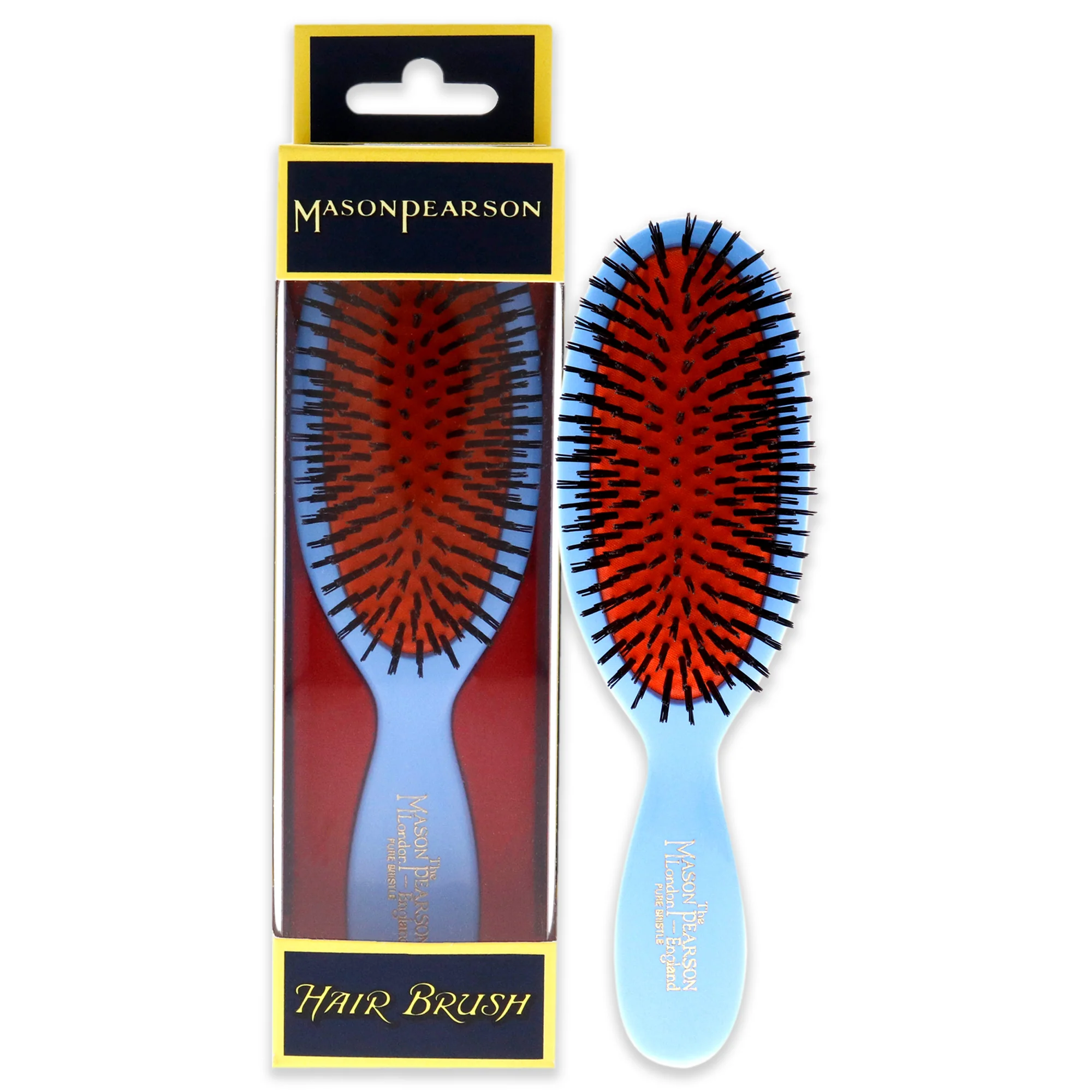 Pocket Bristle Brush - B4 Blue by Mason Pearson for Unisex - 1 Pc Hair Brush - Olabens