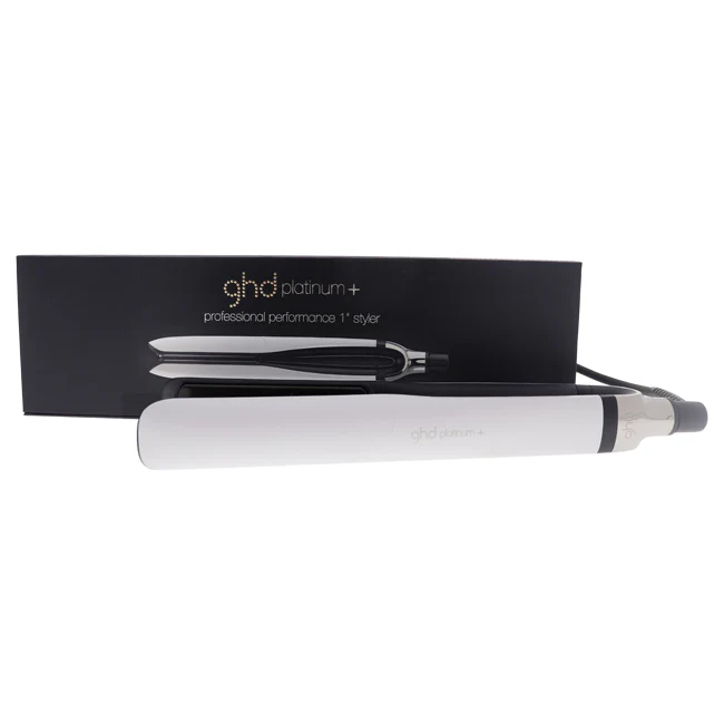 GHD Platinum Plus Professional Performance Styler Flat Iron - White by GHD for Unisex - 1 Inch Flat Iron - Olabens