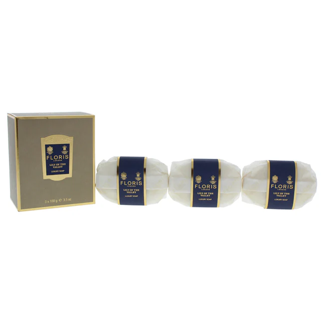 Floris London Lily Of The Valley Luxury Soap by Floris London for Women - 3 x 3.5 oz Soap - Olabens