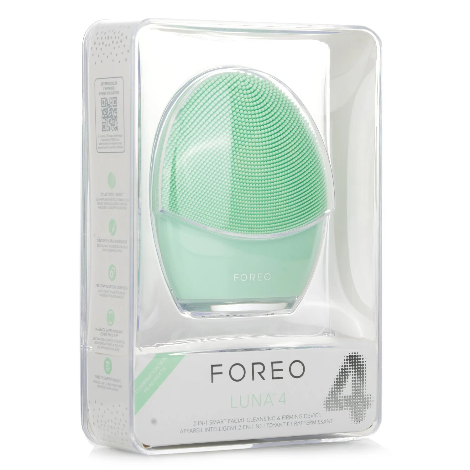 FOREO Luna 4 2-In-1 Smart Facial Cleansing & Firming Device (Combination Skin)  1pcs - Olabens