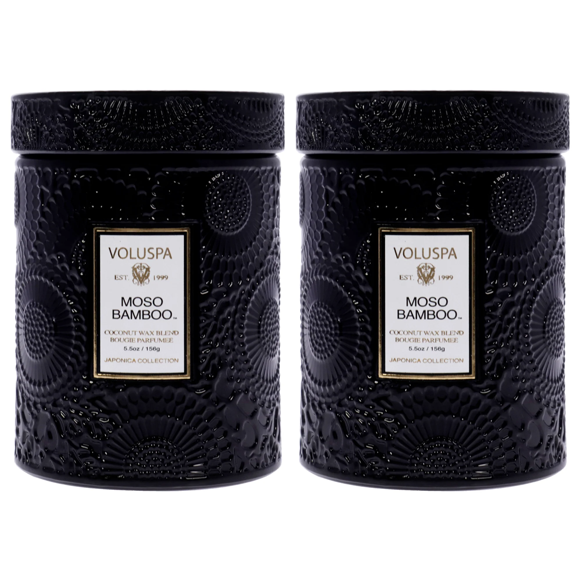 Moso Bamboo - Small by Voluspa for Unisex - 5.5 oz Candle - Pack of 2 - Olabens