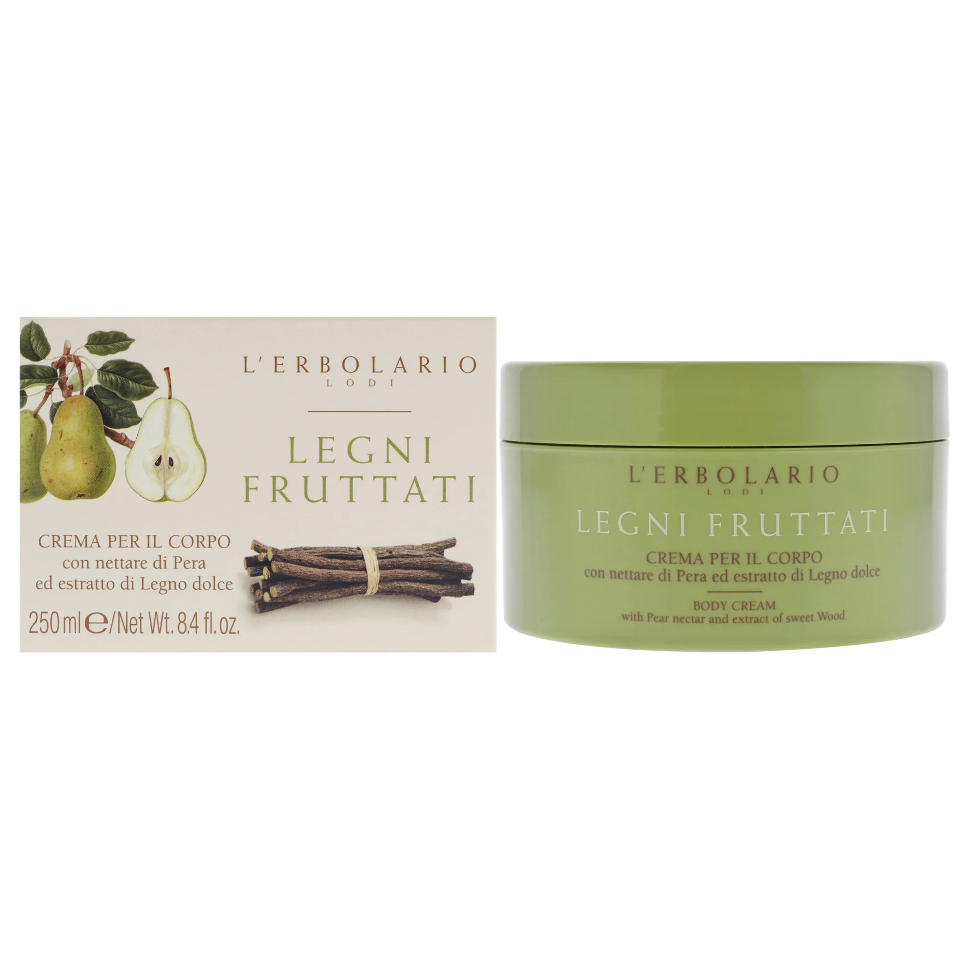 Body Cream - Pear Nectar and Sweet Woods by LErbolario for Unisex - 8.4 oz Body Cream - Olabens