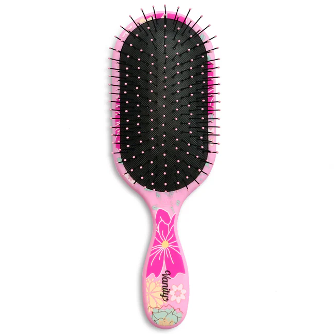 NuWay 4Hair Vanity Detangling Brush - Pink Flower by NuWay 4Hair for Unisex - 1 Pc Hair Brush - Olabens