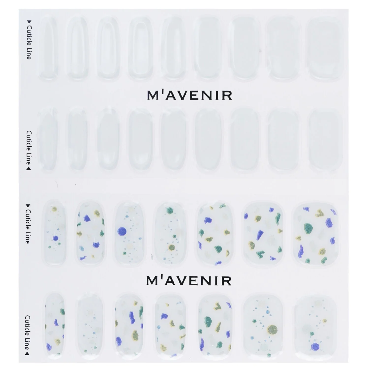 Mavenir Nail Sticker (White) - # Violeta Blooming Nail  32pcs - Olabens