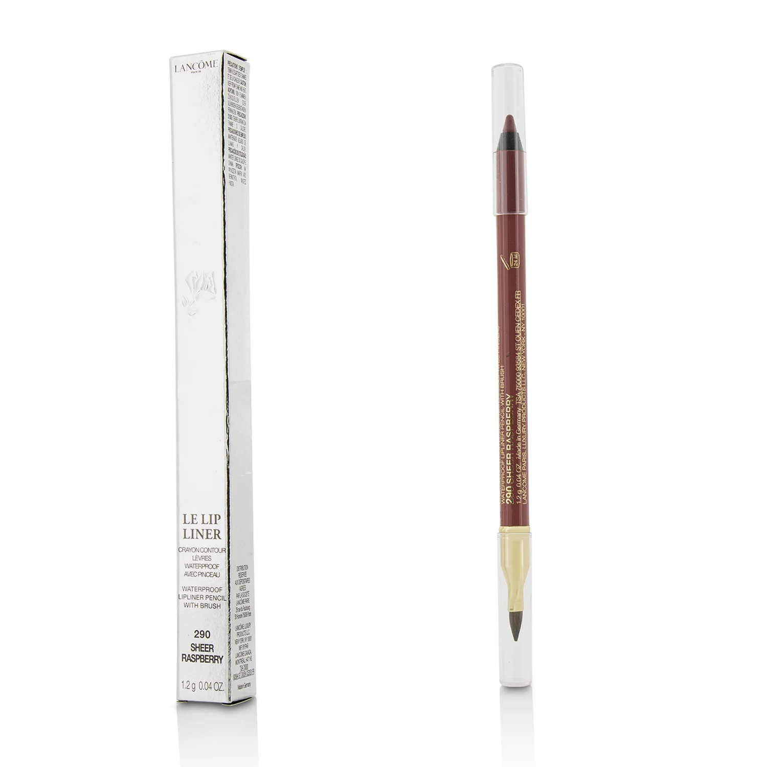 Lancome Le Lip Liner Waterproof Lip Pencil With Brush - #290 Sheer Raspberry  1.2g/0.04oz - Olabens