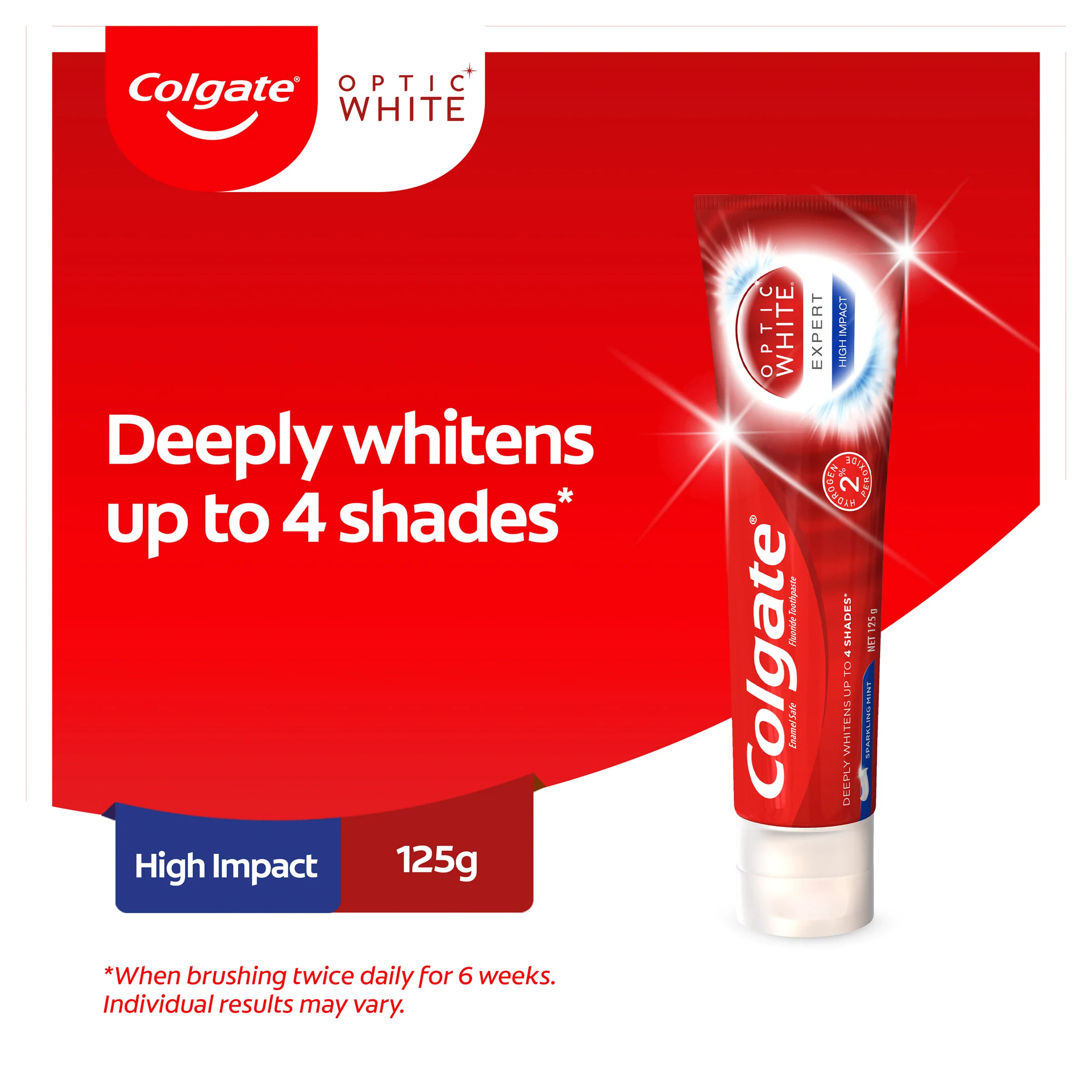 Colgate Toothpaste Optic White High Impact 125g - Olabens