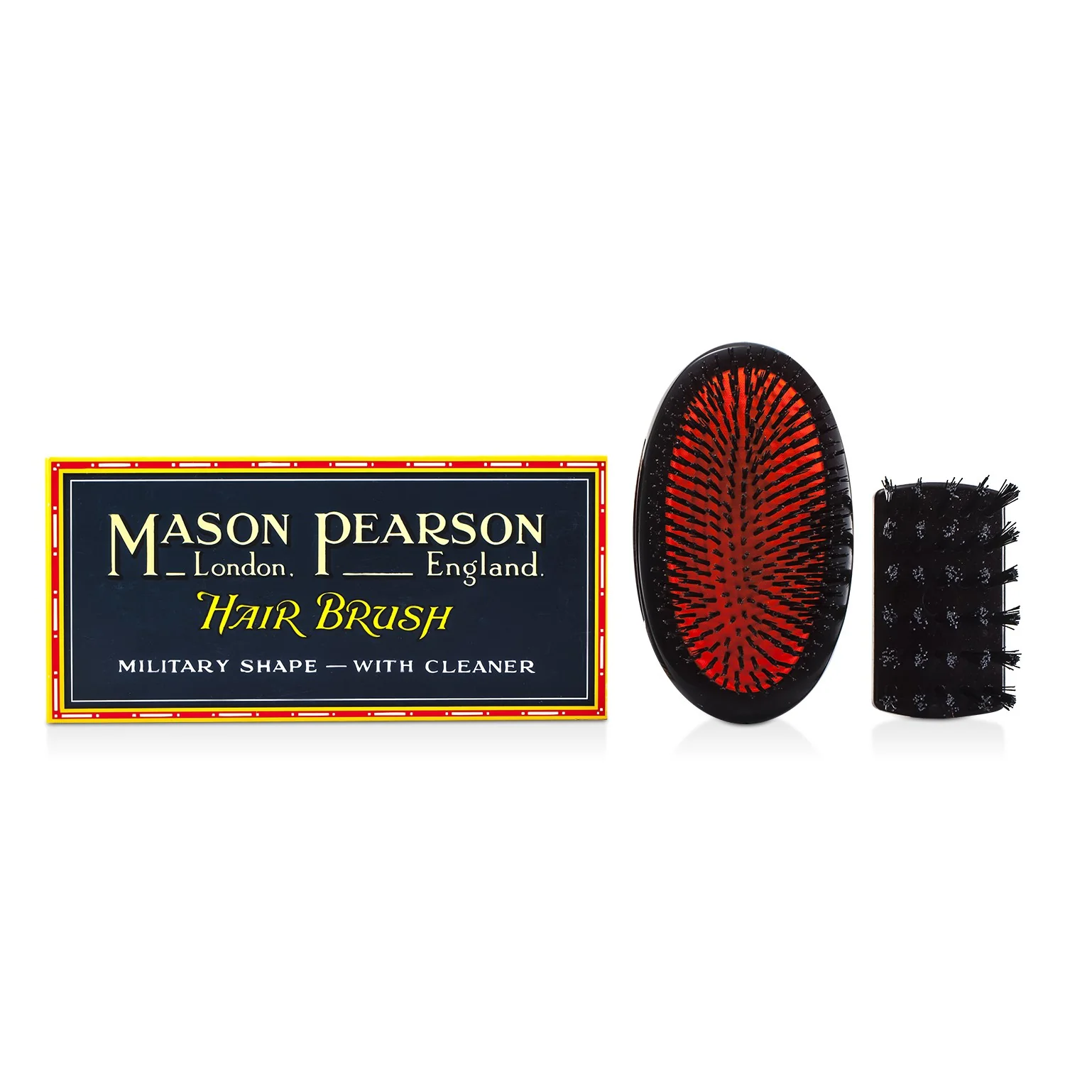 Mason Pearson Boar Bristle - Small Extra Military Pure Bristle Medium Size Hair Brush (Dark Ruby)  1pc - Olabens