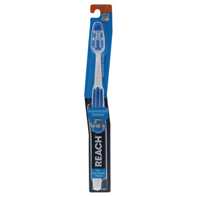 Advanced Design Toothbrush Medium by REACH for Unisex - 1 Pc Toothbrush - Olabens