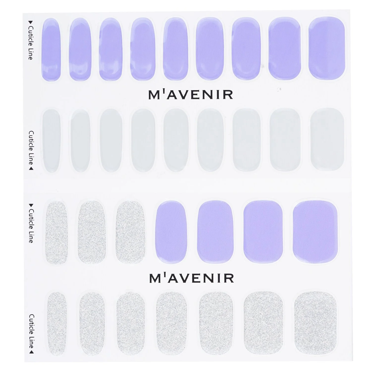 Mavenir Nail Sticker (Purple) - # Brillante Very Peri Nail  32pcs - Olabens