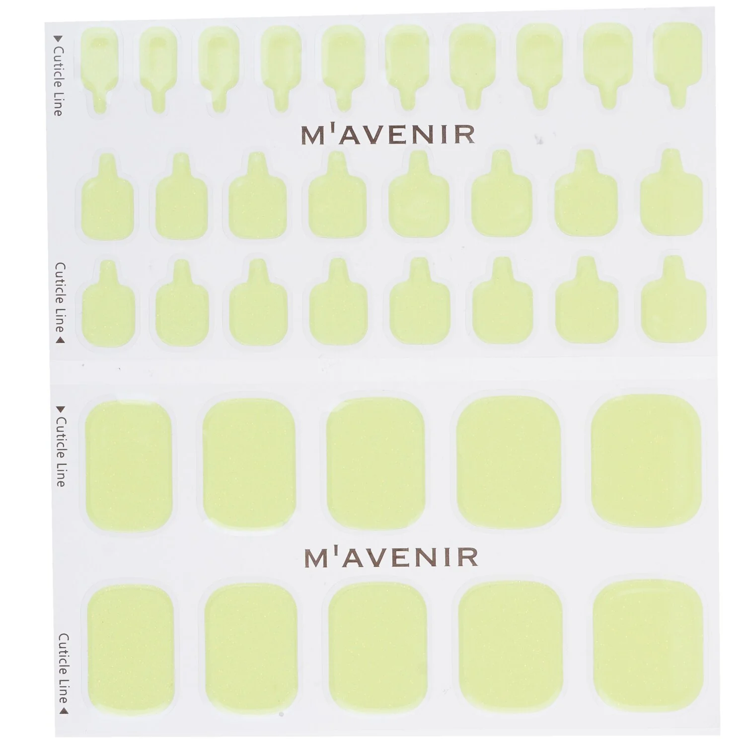 Mavenir Nail Sticker (Yellow) - # Lemon Crumble Pedi  36pcs - Olabens