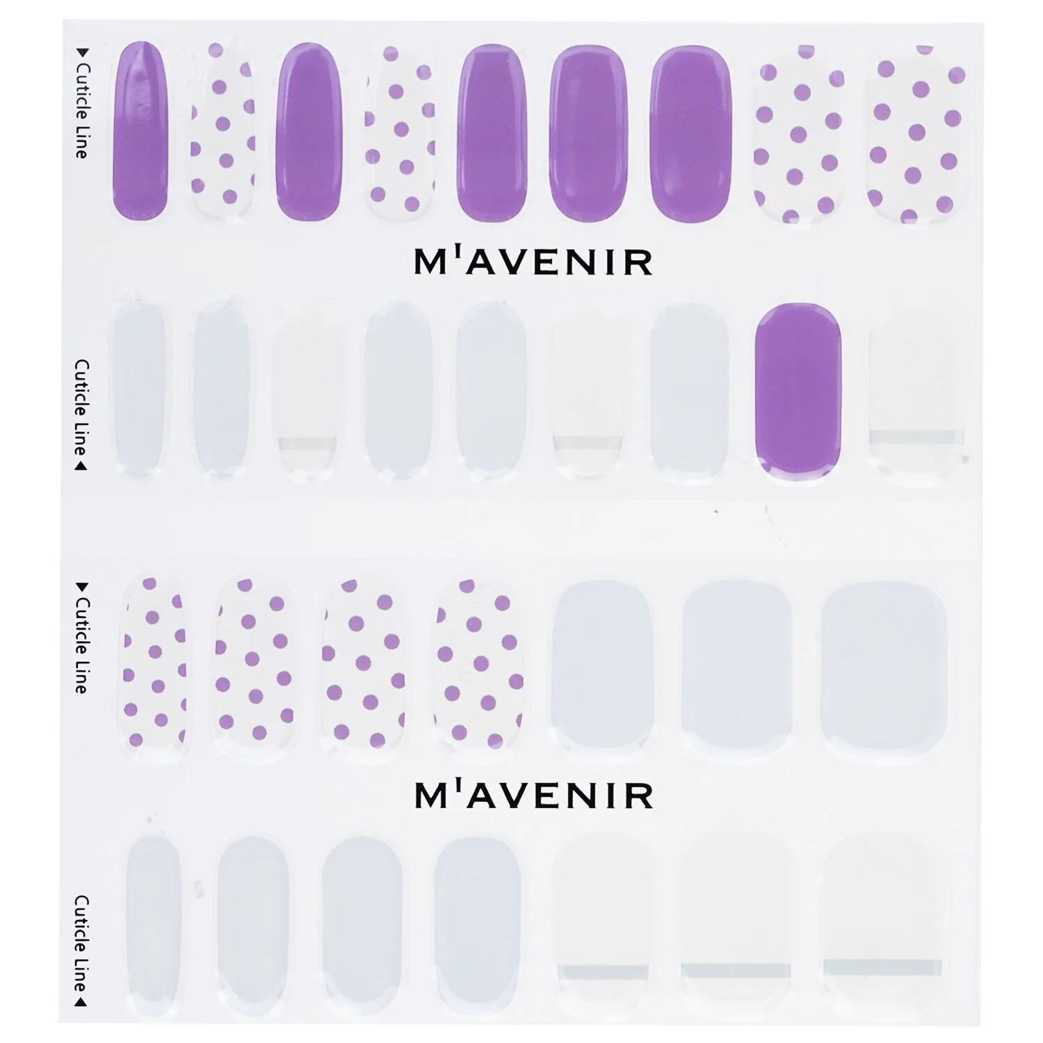 Mavenir Nail Sticker (Patterned) - # Iris Dot Nail  32pcs - Olabens