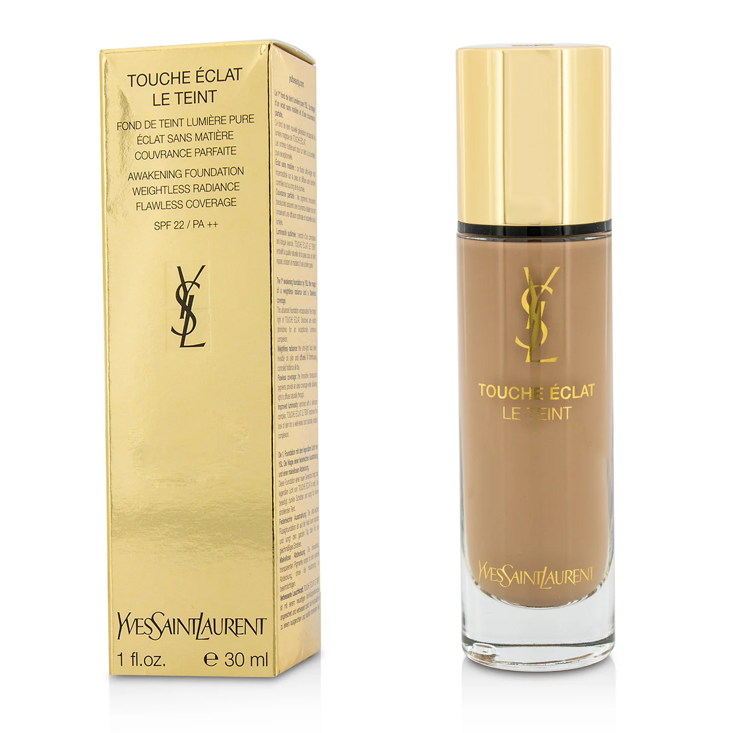 Yves Saint Laurent Touche Eclat Le Teint Awakening Foundation SPF22 - #BR45 Cool Bisque  30ml/1oz - Olabens