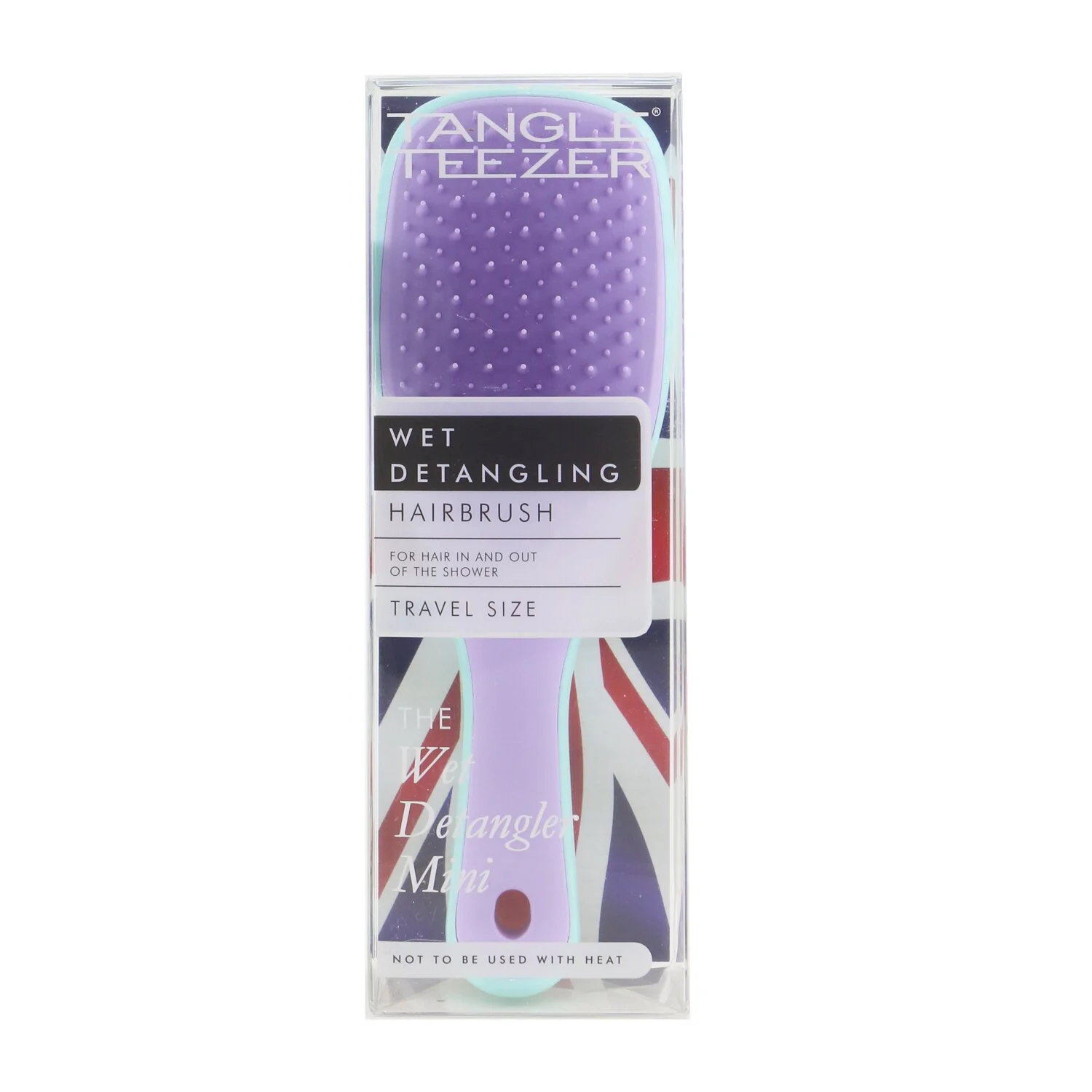 Tangle Teezer The Wet Detangling Mini Hair Brush - # Wisteria Leaf (Travel Size)  1pc - Olabens