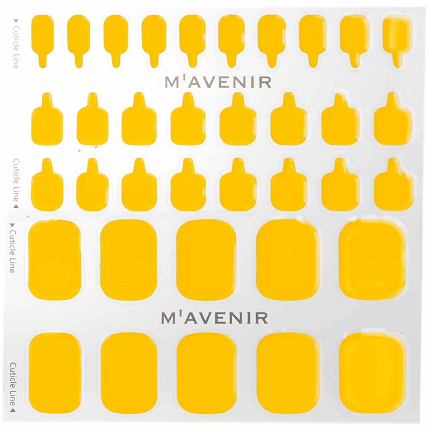 Mavenir Nail Sticker (Yellow) - # Mango Smoothie Pedi  36pcs - Olabens