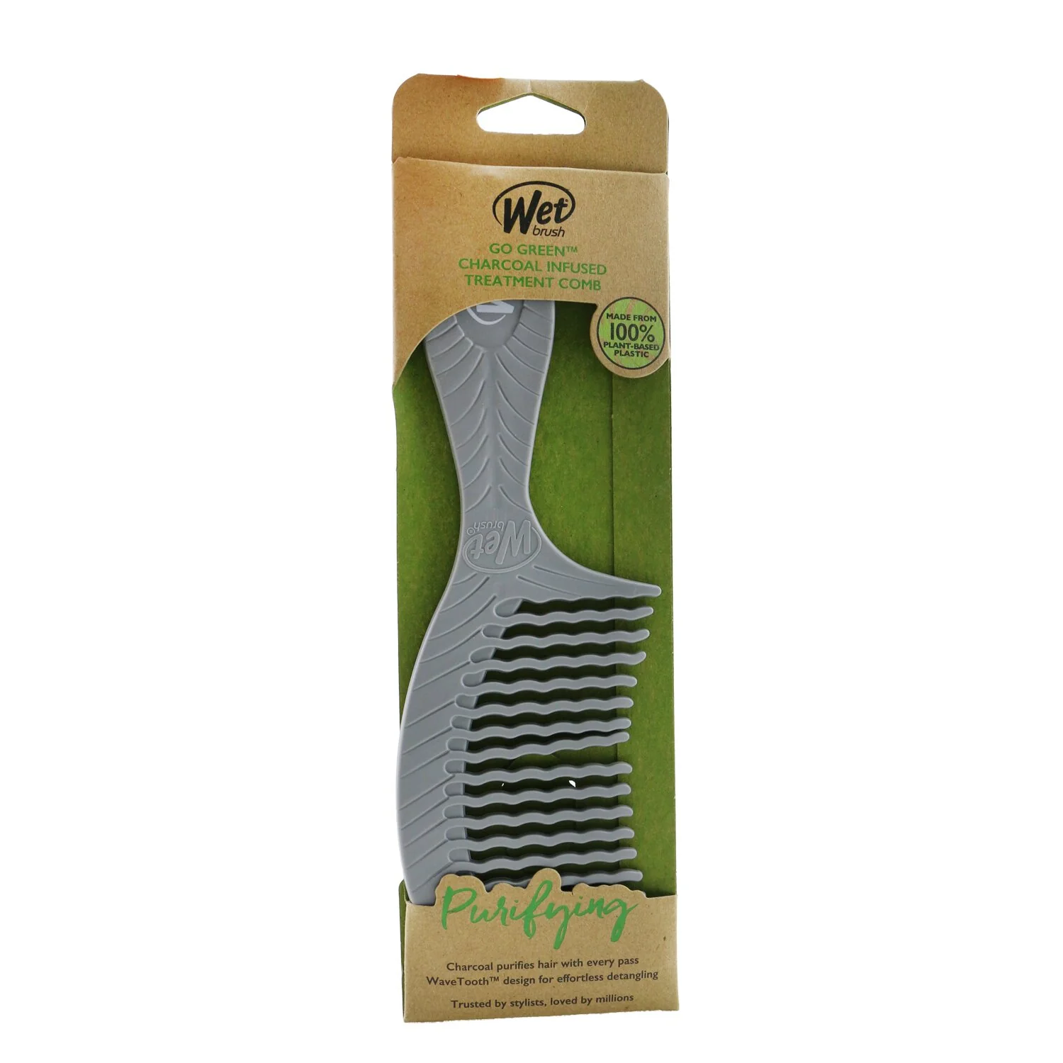 Wet Brush Go Green Treatment Comb - # Charcoal  1pc - Olabens