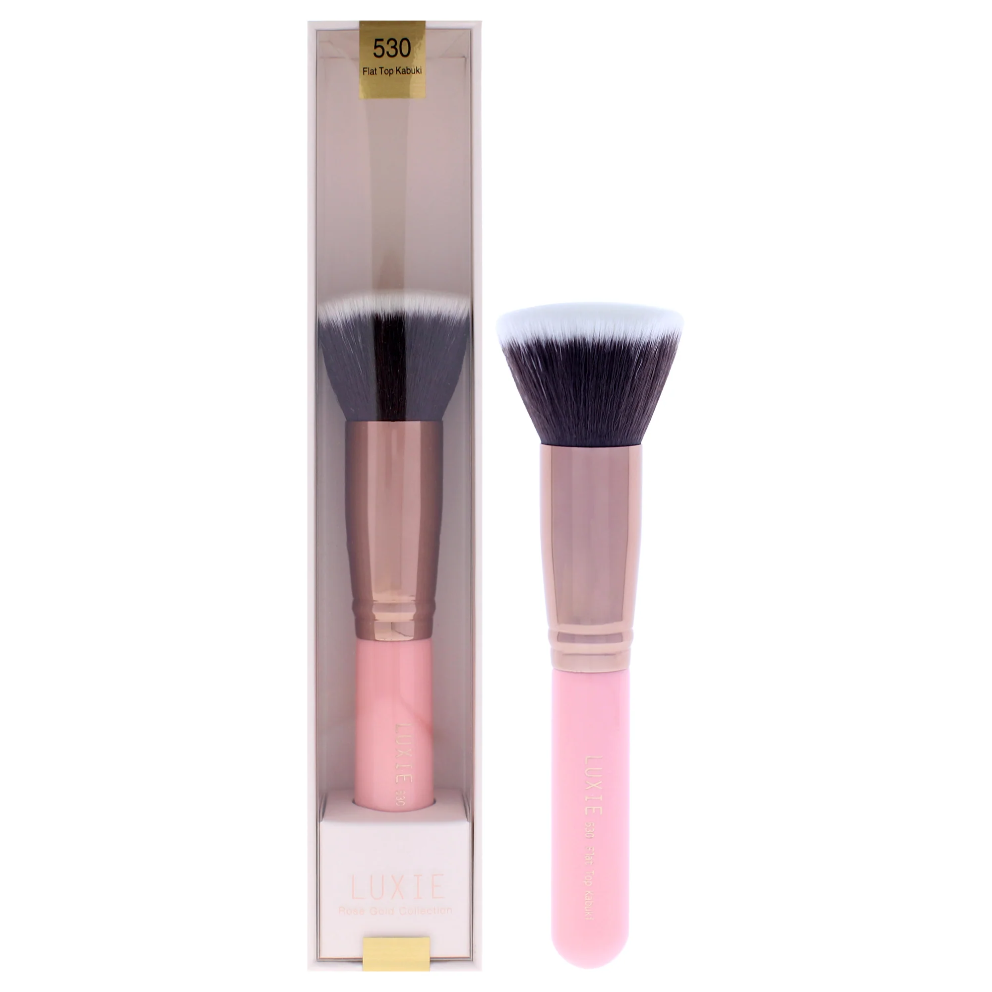 Rose Gold Flat Top Kabuki - 530 by Luxie for Women - 1 Pc Brush - Olabens
