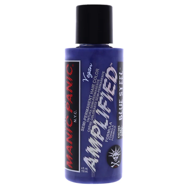 Manic Panic Amplified Hair Color - Blue Steel by Manic Panic for Unisex - 4 oz Hair Color - Olabens