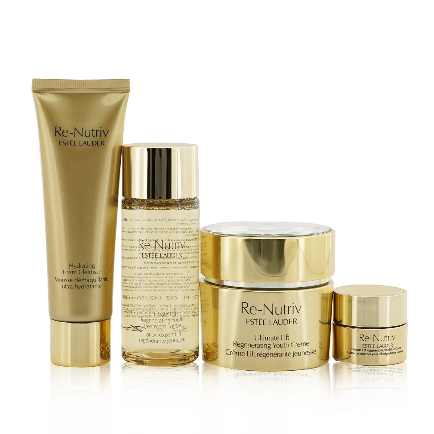 Estee Lauder The Secret Of Infinite Beauty Ultimate Lift Collection: Youth Creme 50ml+ Eye Creme 7ml+ Treatment Lotion 50ml+ Cleanser 50ml+ Case  4pcs+1case - Olabens