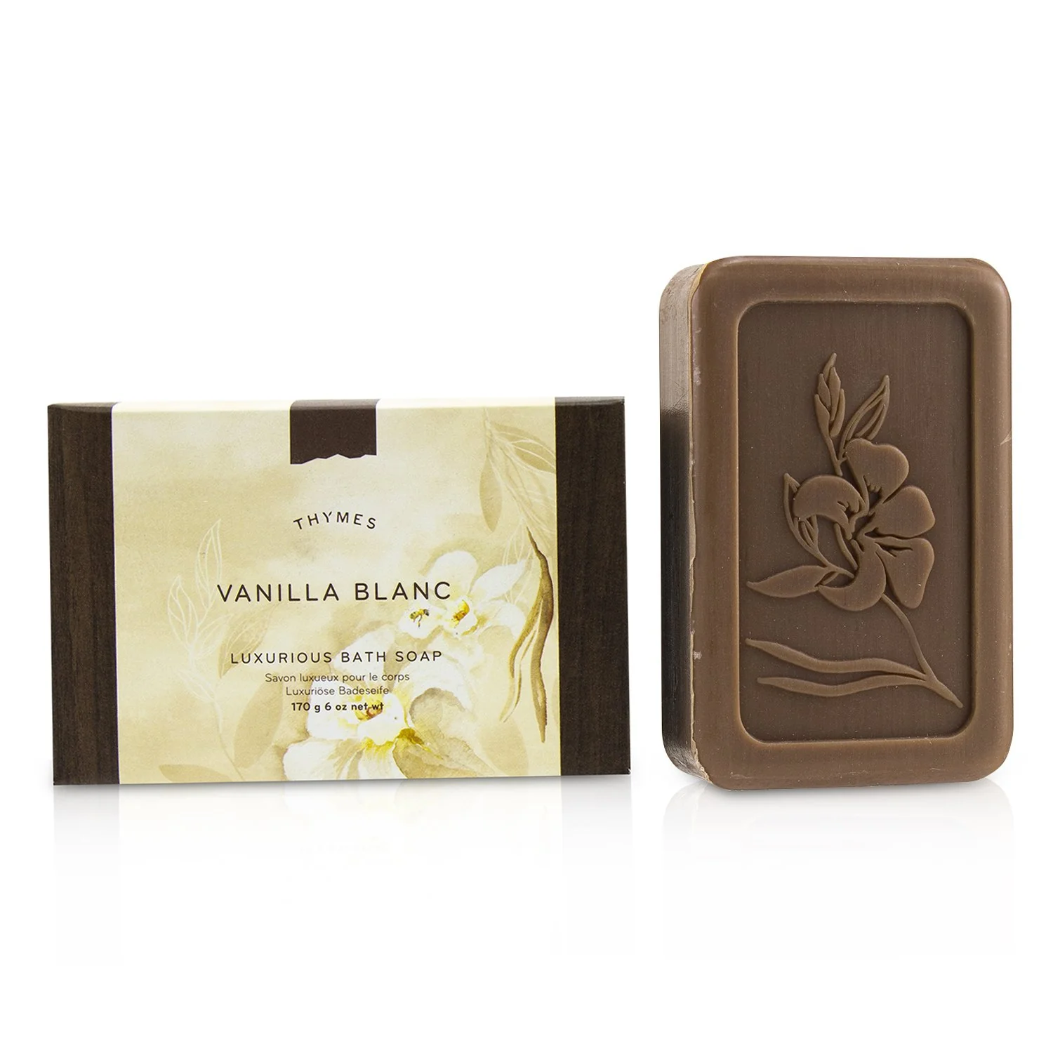 Thymes Vanilla Blanc Luxurious Bath Soap  170g/6oz - Olabens