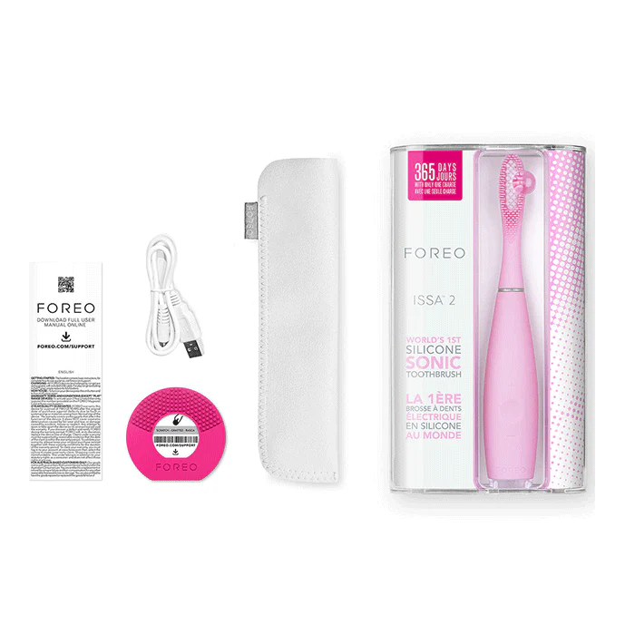 FOREO ISSA 2 - Pink Electric Toothbrush 1 pc - Olabens