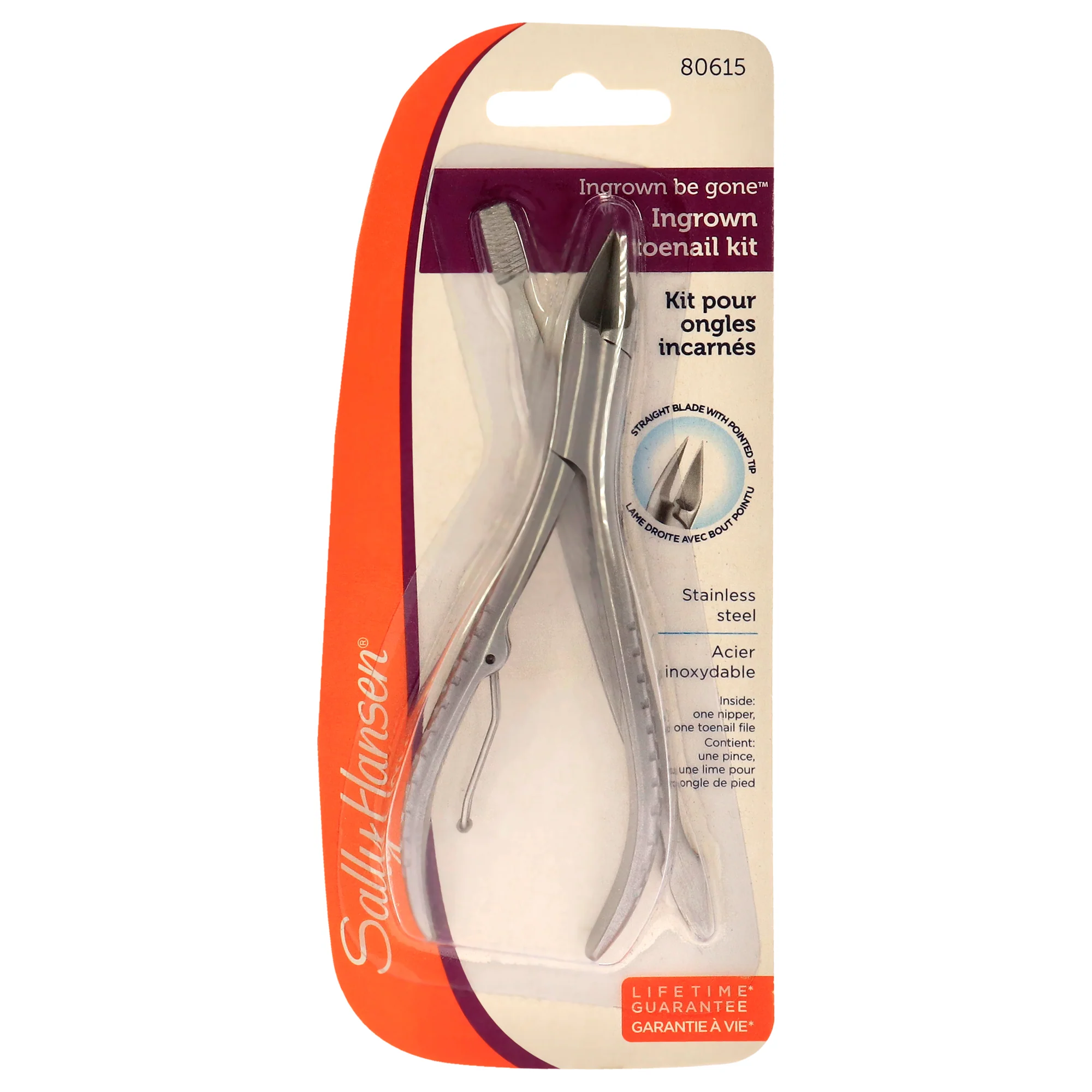 Ingrown Toenail Kit - 80615 by Sally Hansen for Unisex - 2 Pc Nipper, Toe nail File - Olabens