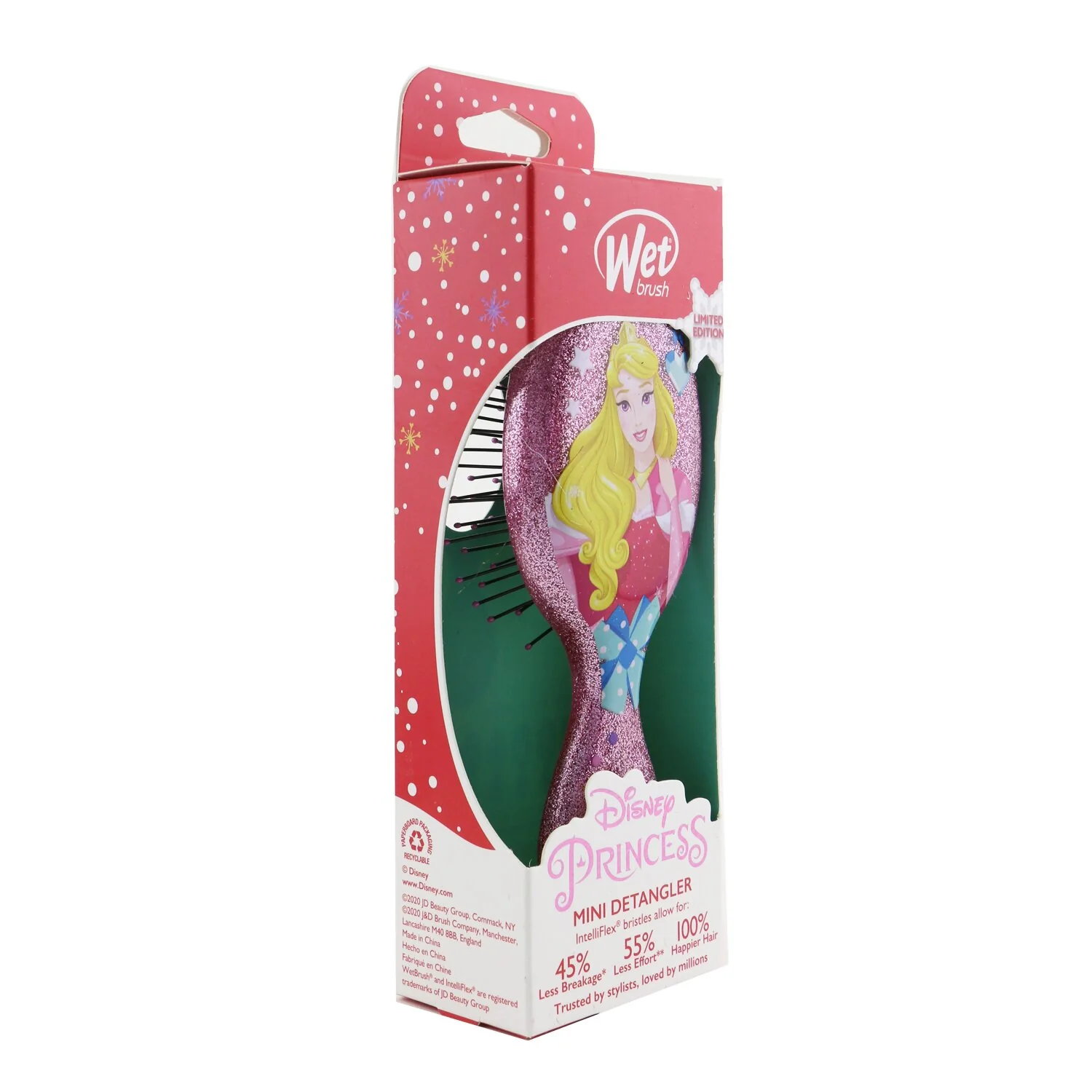 Wet Brush Mini Detangler Disney Princess - # Glitter Ball - Aurora (Limited Edition) - Olabens
