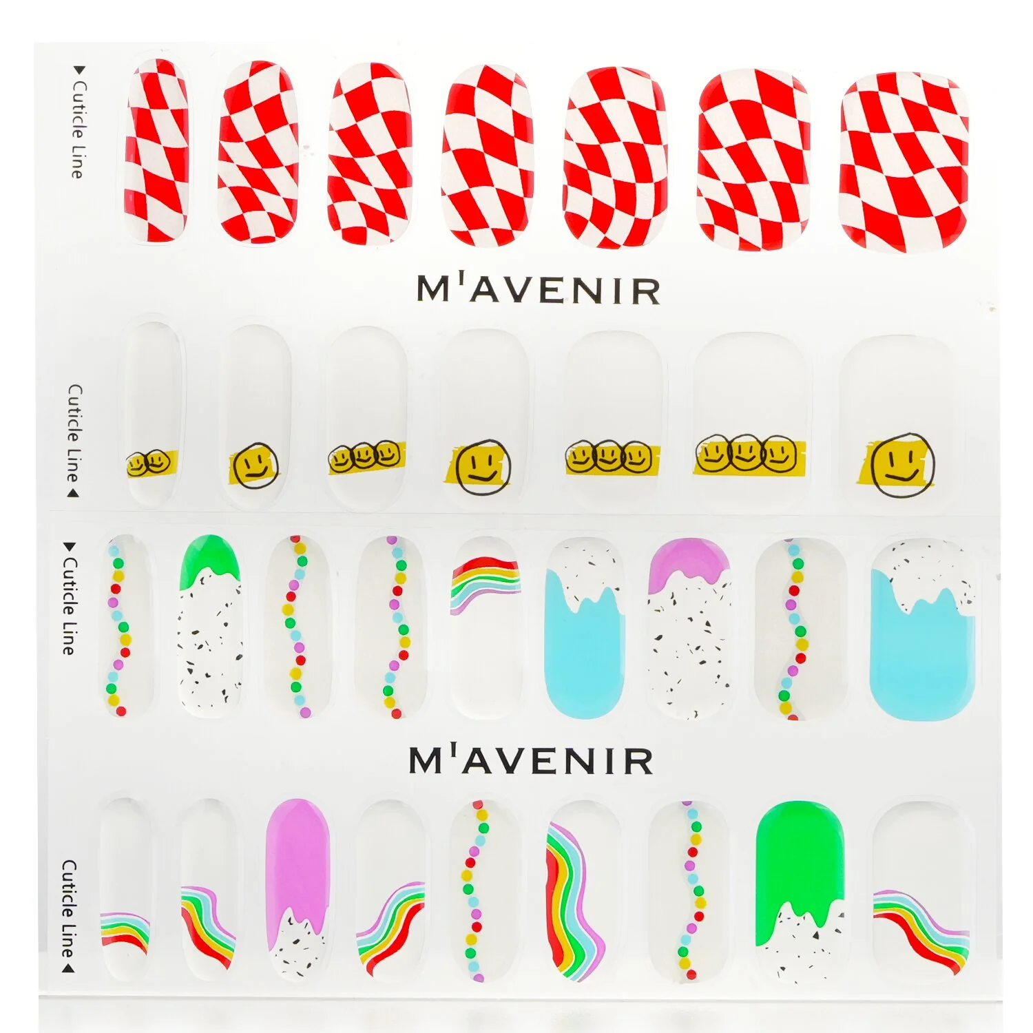Mavenir Nail Sticker (Patterned) - # Odd Land Nail  32pcs - Olabens