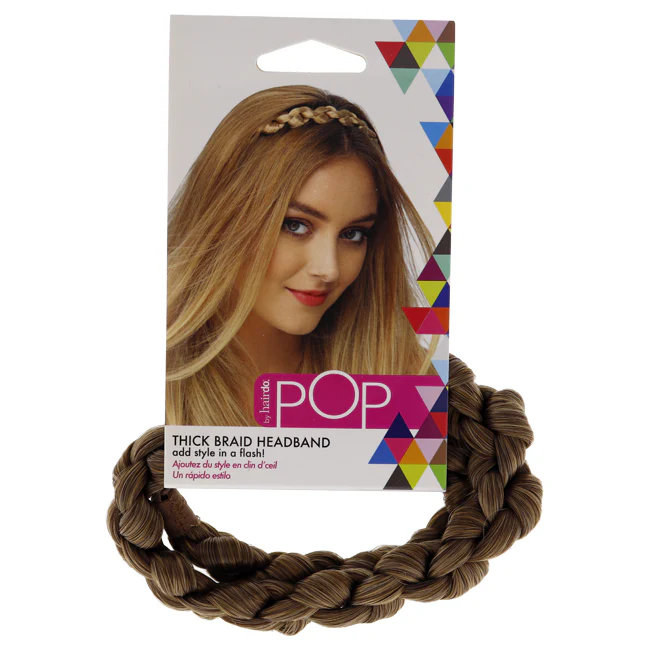 Pop Thick Braid Headband - R1416T Buttered Toast by Hairdo for Women - 1 Pc Hair Band - Olabens