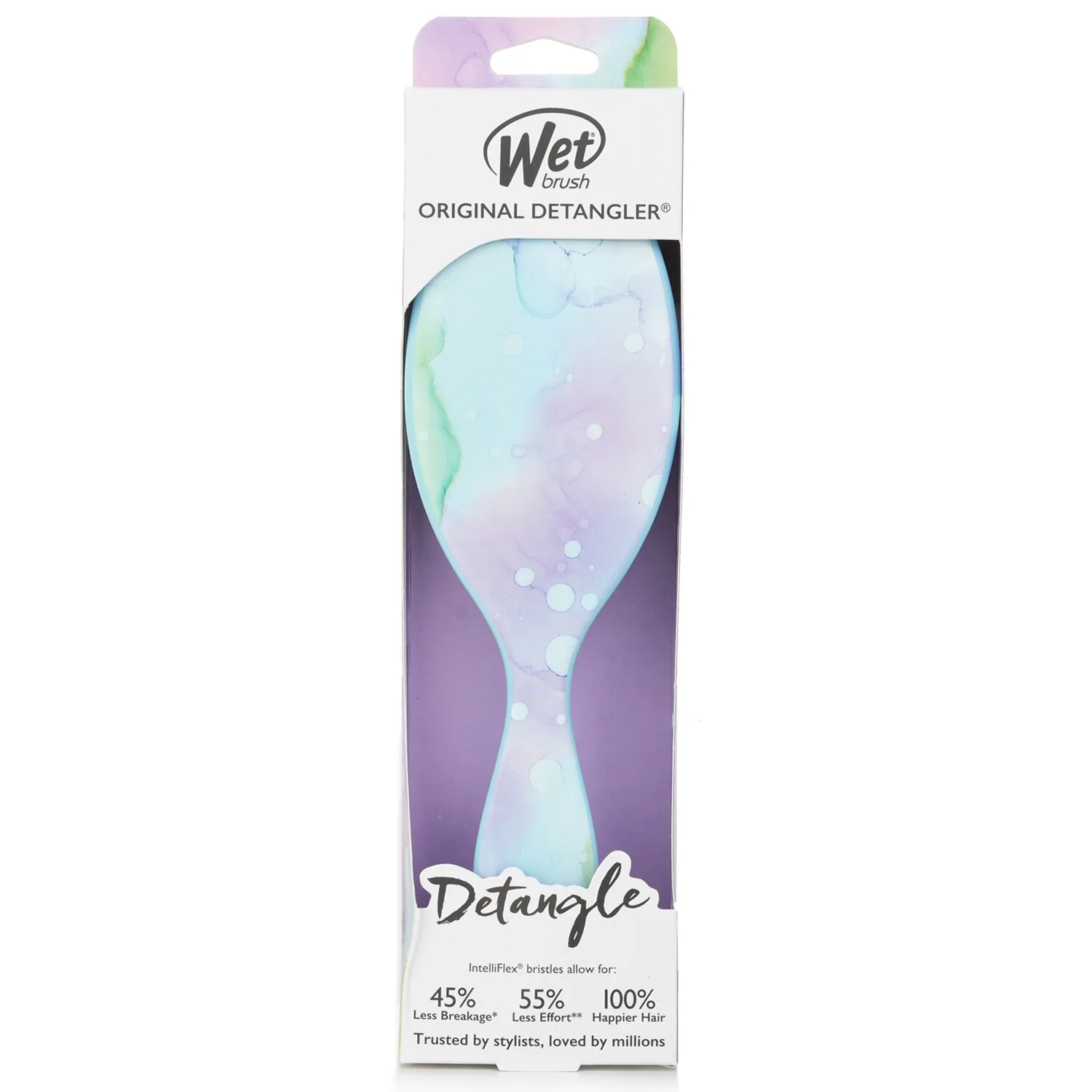 Wet Brush Original Detangler Colorwash Splatter - # Light Blue  1pc - Olabens