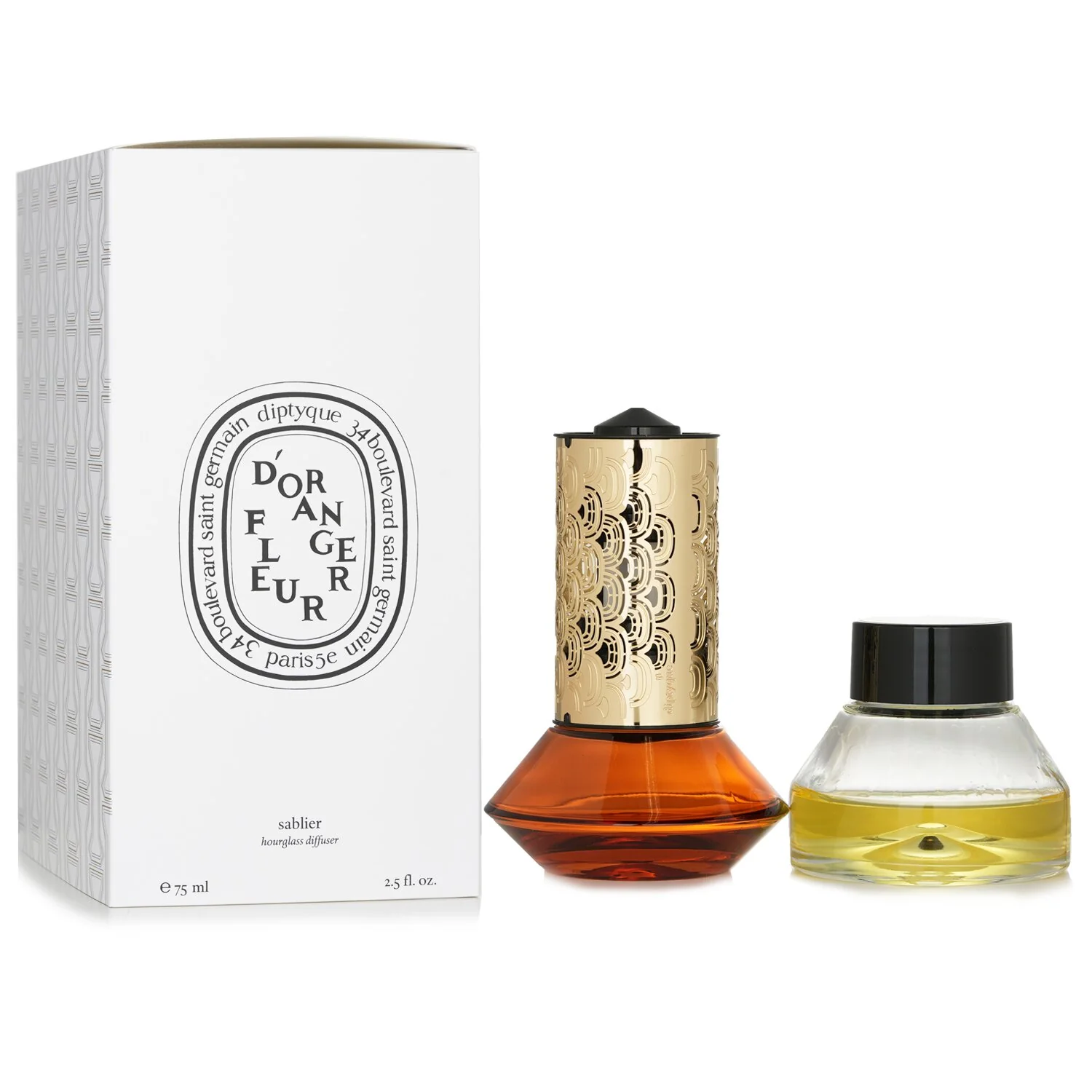 Diptyque Hourglass Diffuser - Fleur D'Oranger (Orange Blossom)  75ml/2.5oz - Olabens