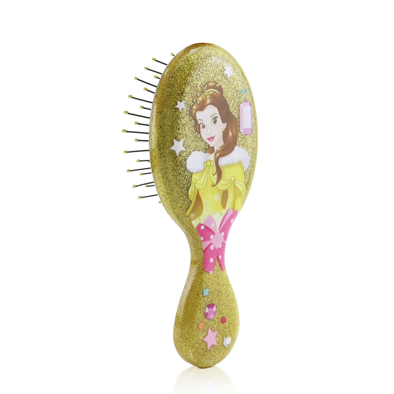 Wet Brush Mini Detangler Disney Princess - # Glitter Ball - Belle (Limited Edition)  1pc - Olabens