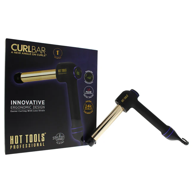 Hot Tools Curl Bar-24k Gold - Model # HTCURL1181- Black/Gold by Hot Tools for Unisex - 1 Inch Curling Iron - Olabens