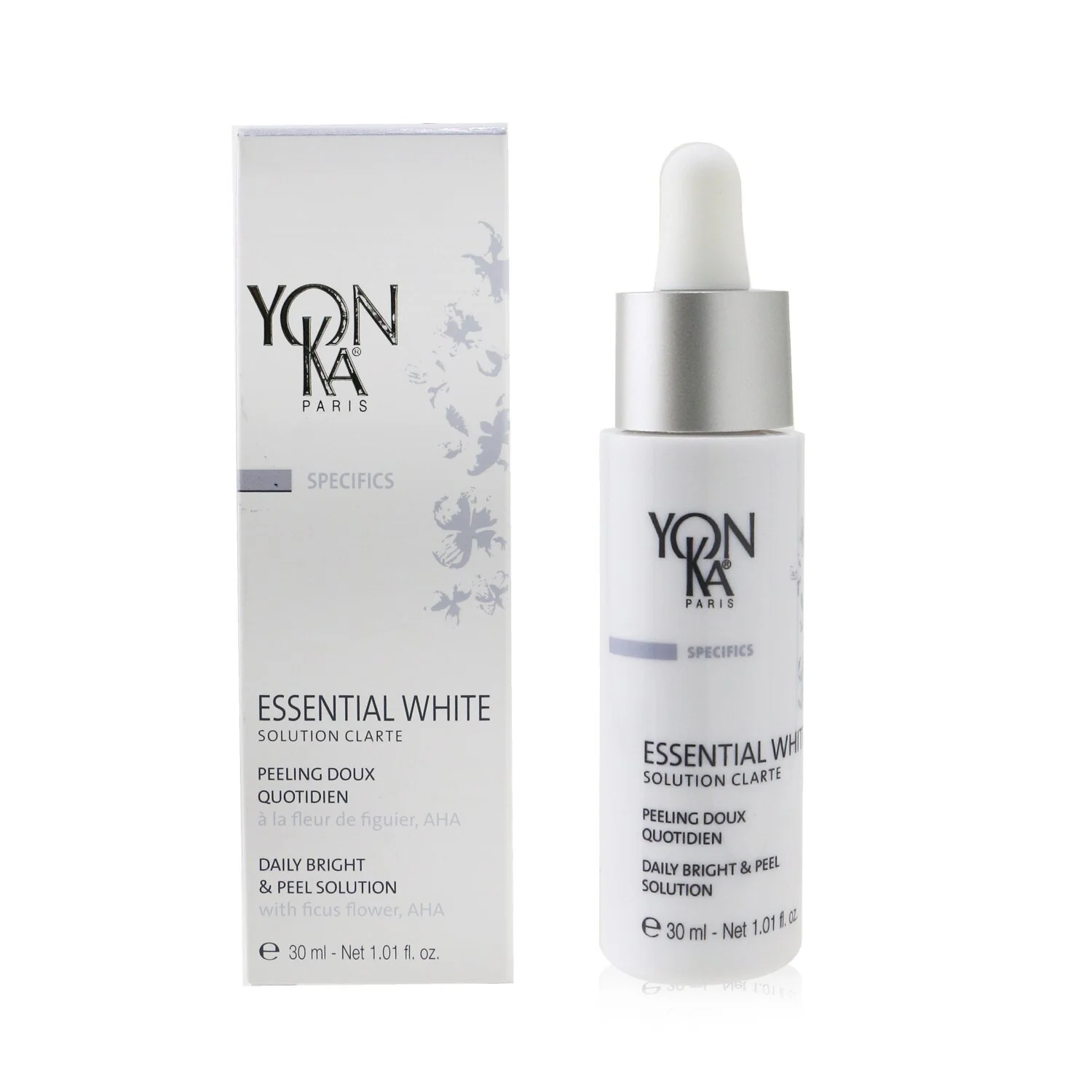 Yonka Specifics Essential White With Ficus Flower & AHA - Daily Bright & Peel Solution  30ml/1.01oz - Olabens