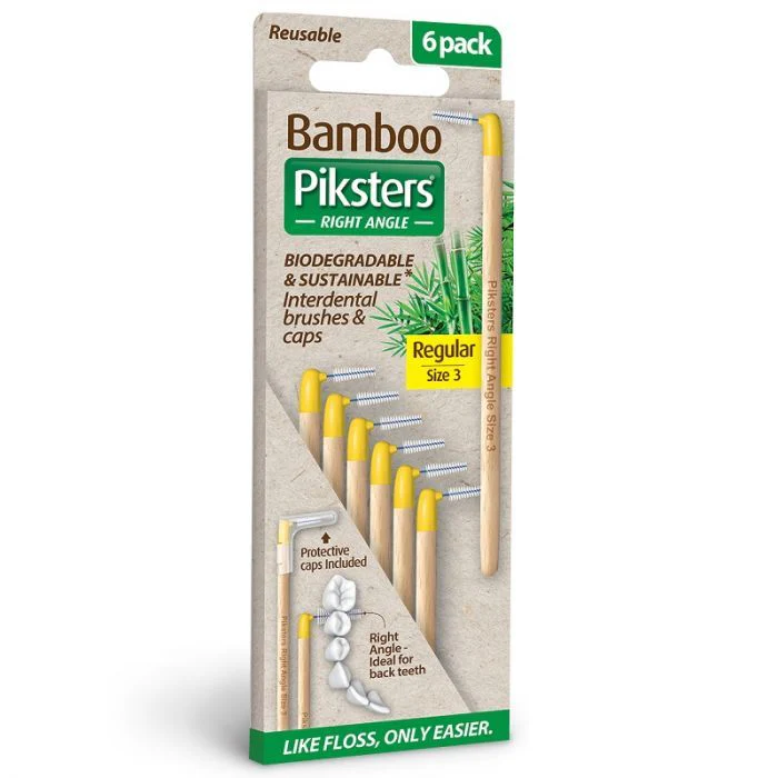 Piksters Bamboo Interdental Brush 3 6Pack - Olabens