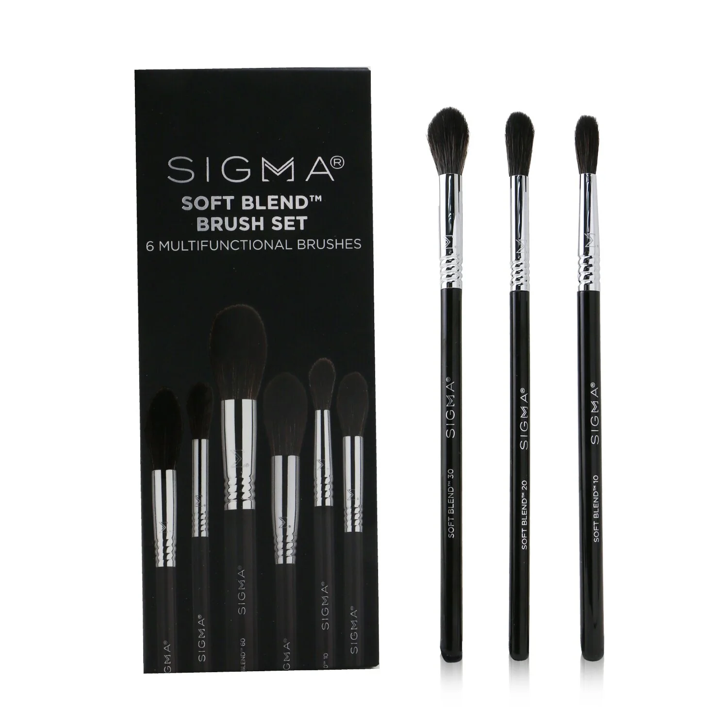 Sigma Beauty Soft Blend Brush Set (6x Multifunctional Brushes)  6pcs - Olabens